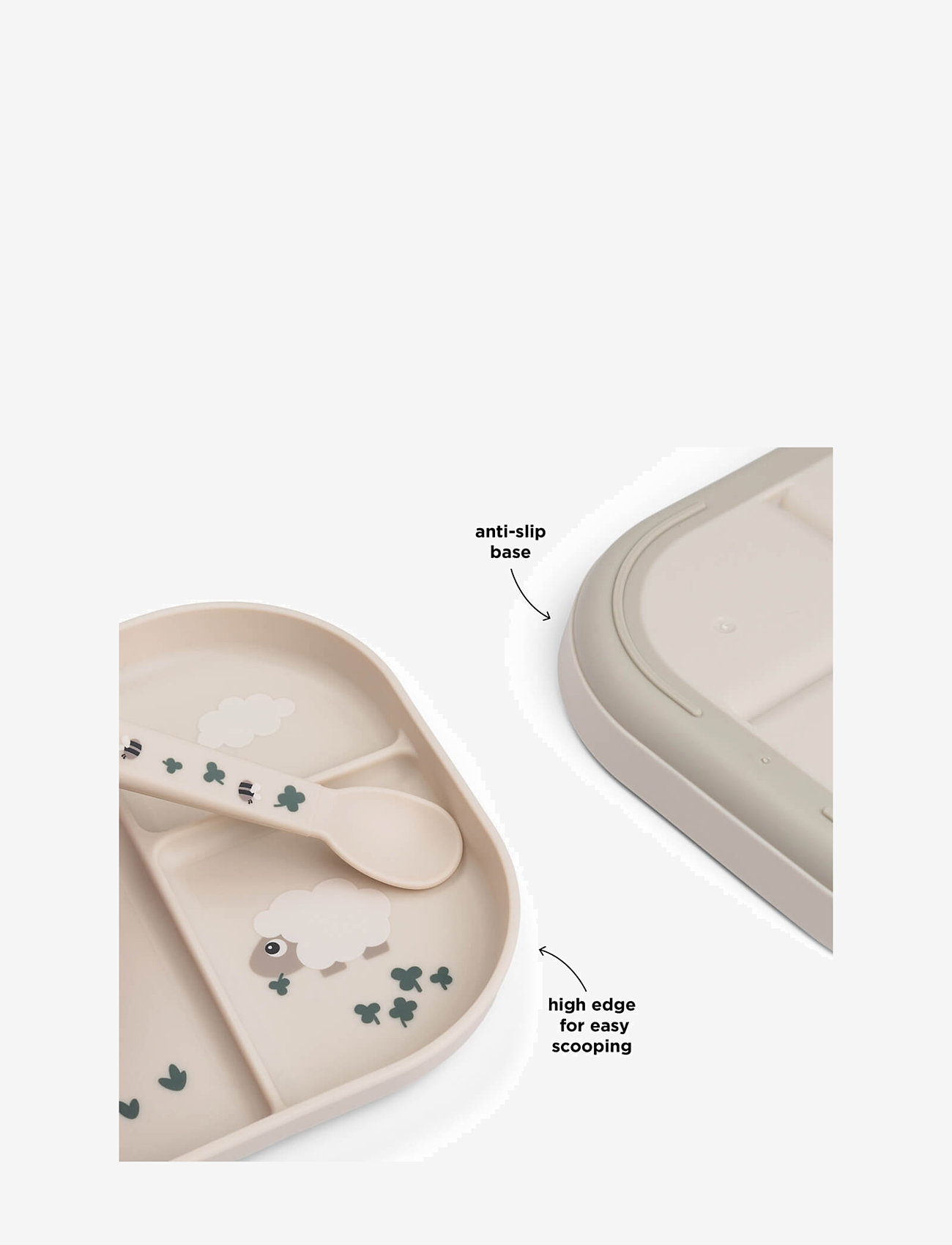 Done by Deer - Foodie compartment plate Tiny farm Sand - meal time - sand - 2