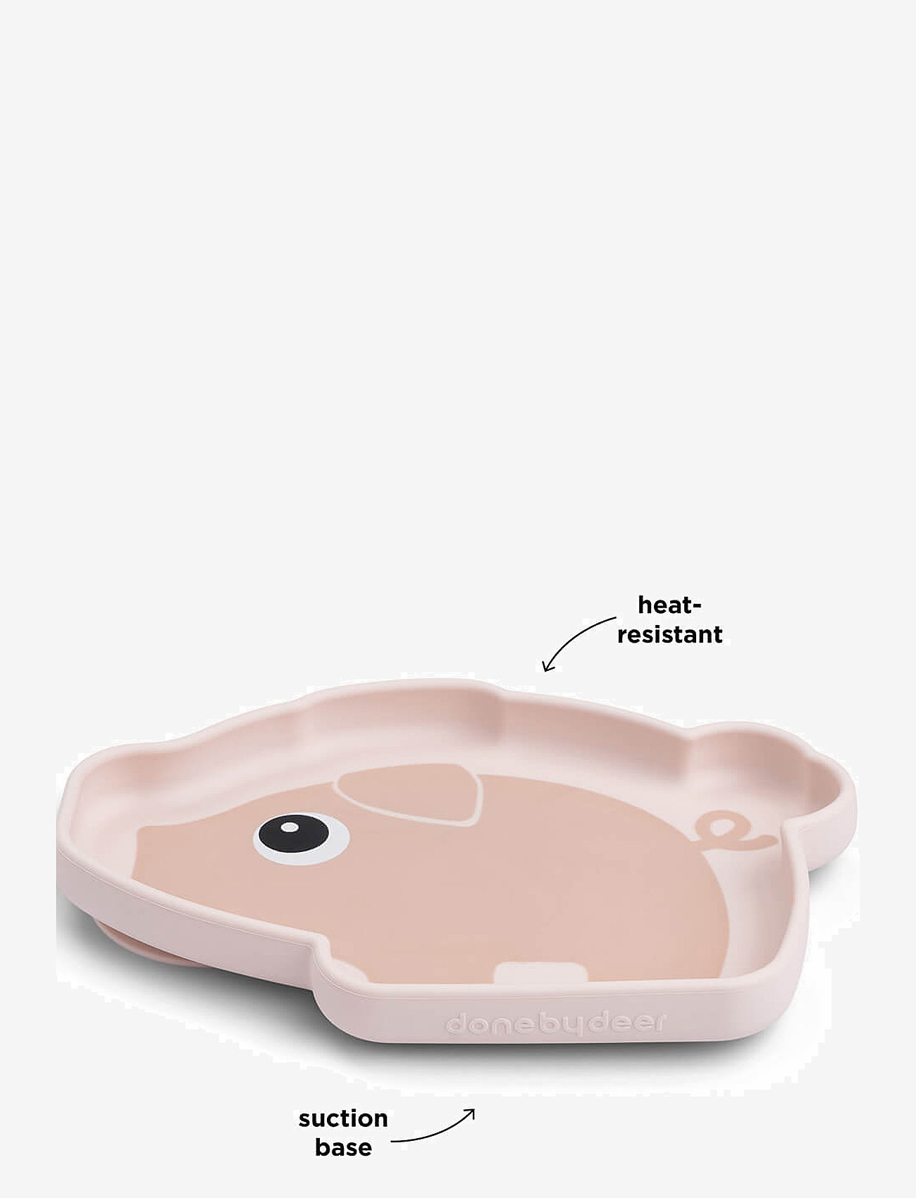 Done by Deer - Silicone Stick&Stay plate Pigee Powder - talrikar & skålar - powder - 4