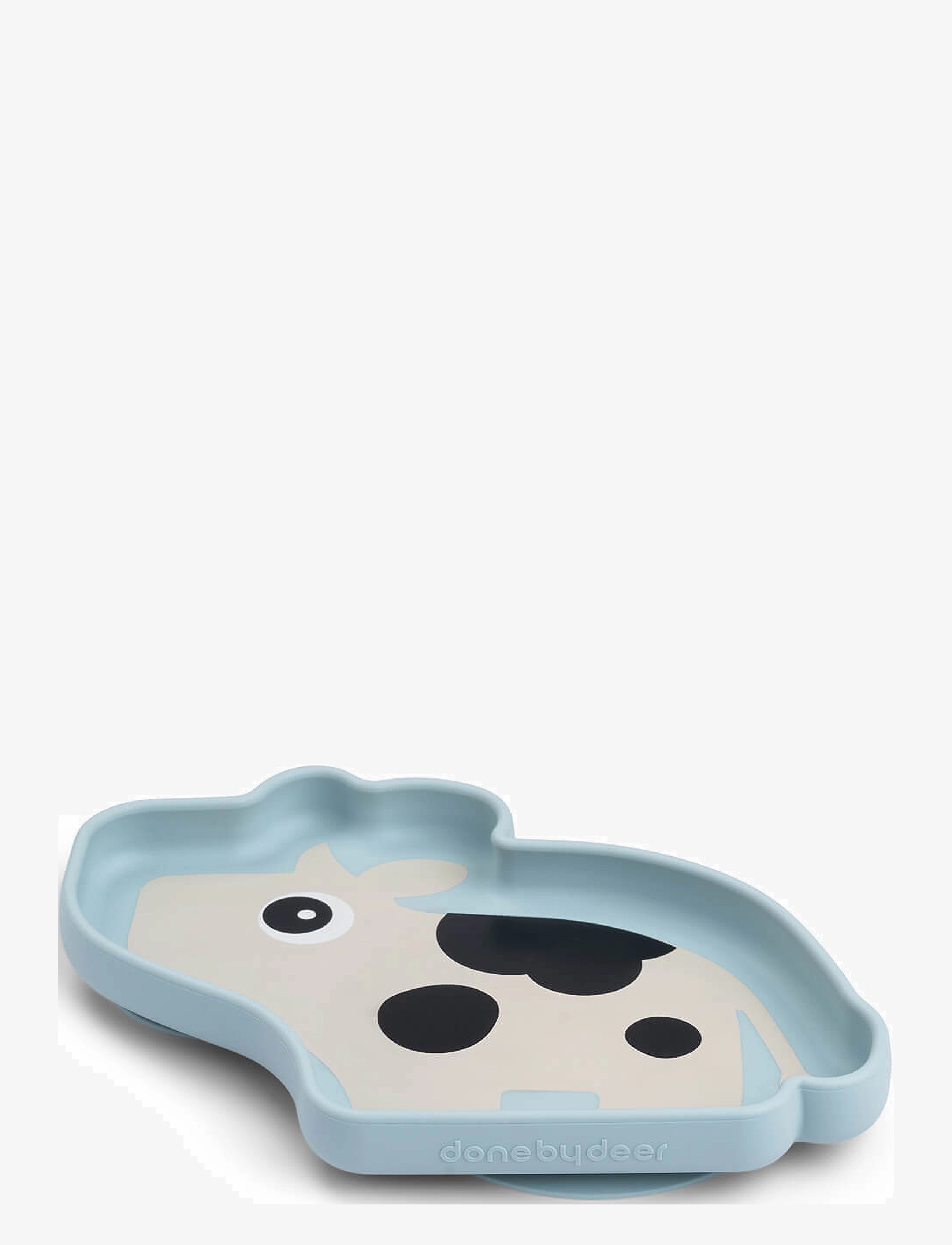 Done by Deer - Silicone Stick&Stay plate Dotti Blue - spisetid - blue - 1