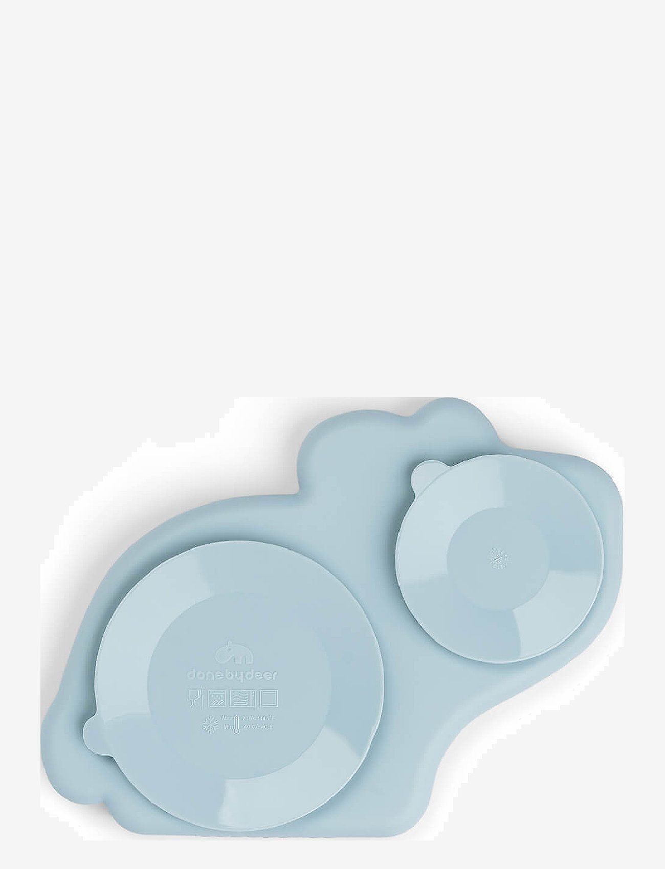 Done by Deer - Silicone Stick&Stay plate Dotti Blue - essgeschirr - blue - 2