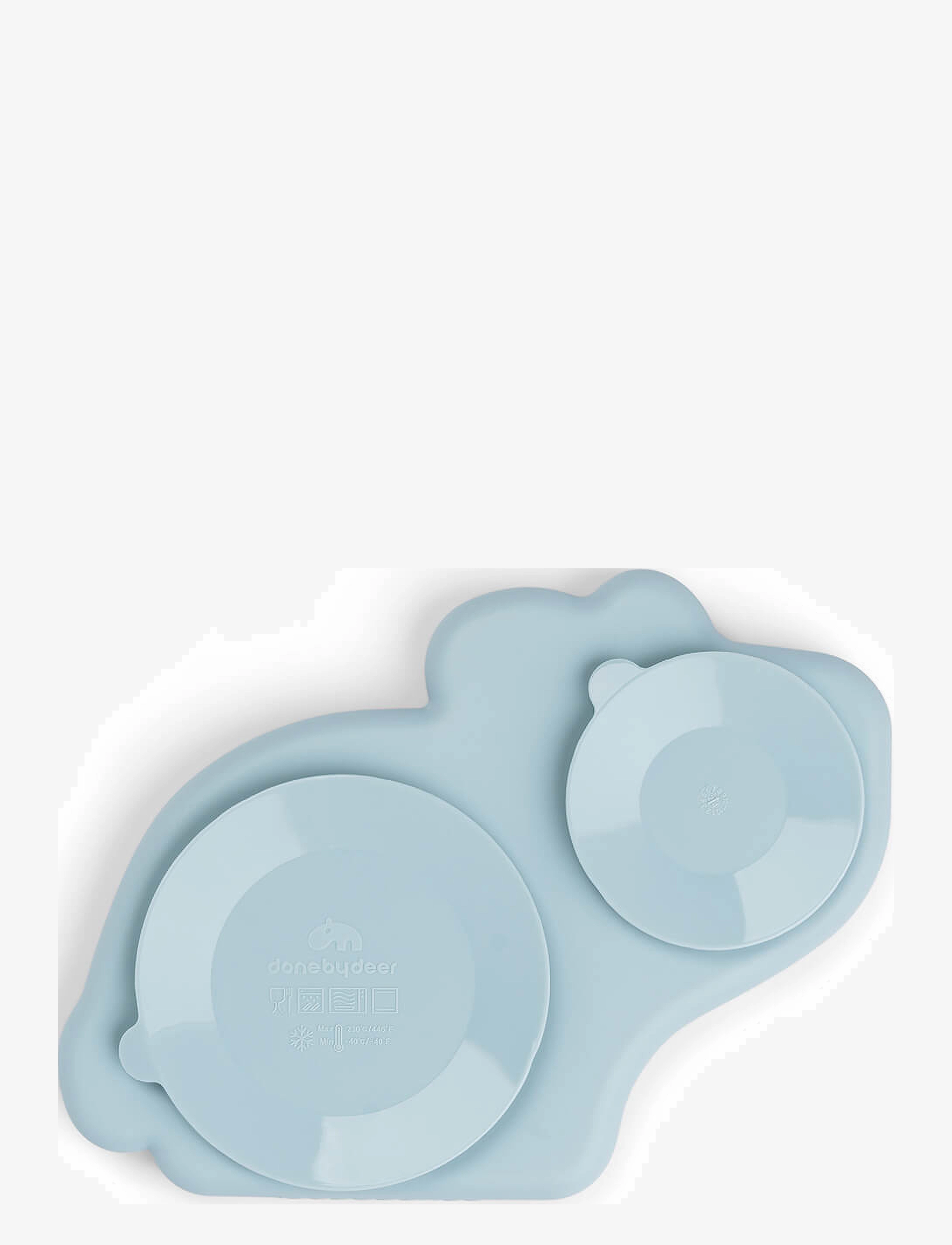 Done by Deer - Silicone Stick&Stay plate Dotti Blue - spisetid - blue - 2