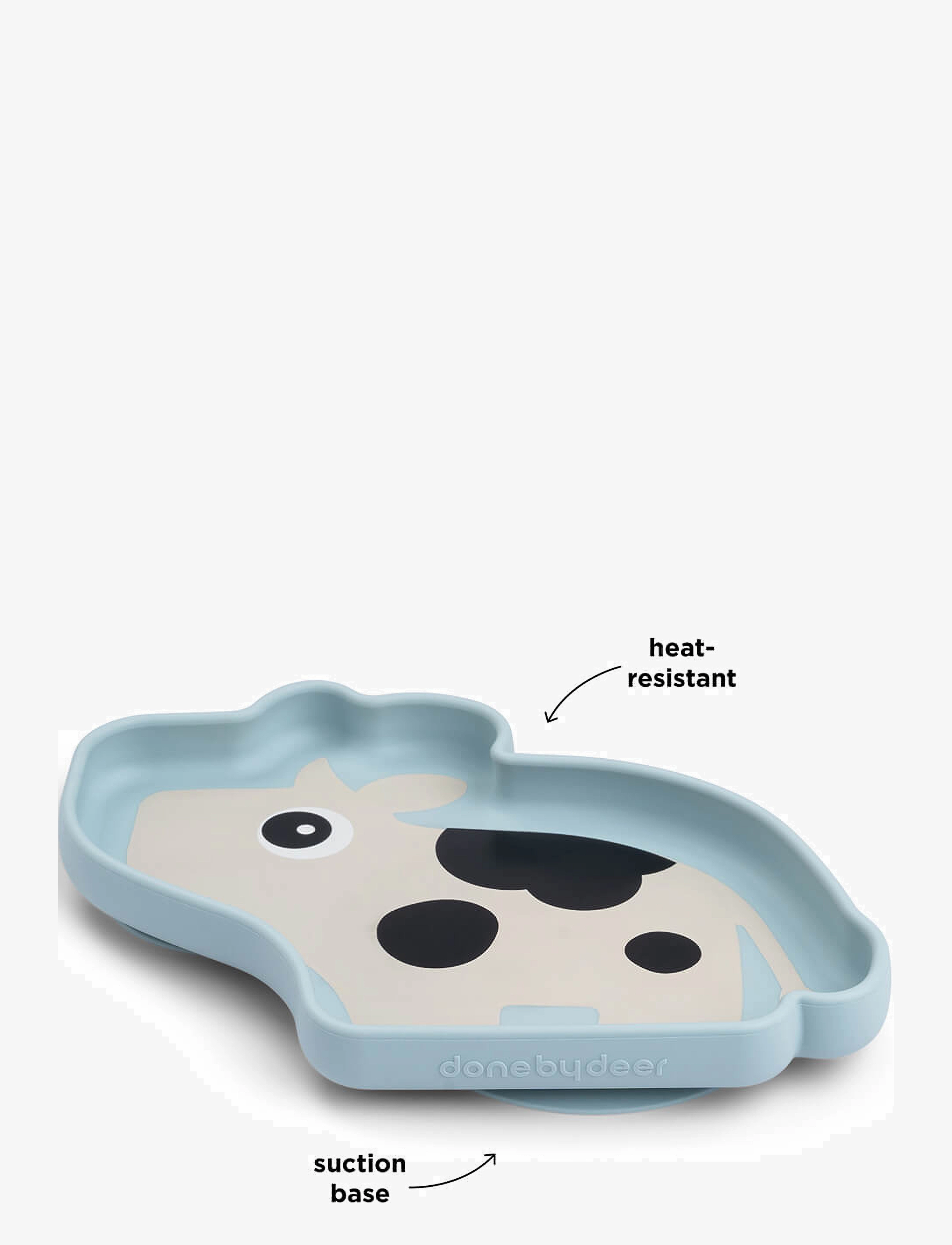Done by Deer - Silicone Stick&Stay plate Dotti Blue - spisetid - blue - 4