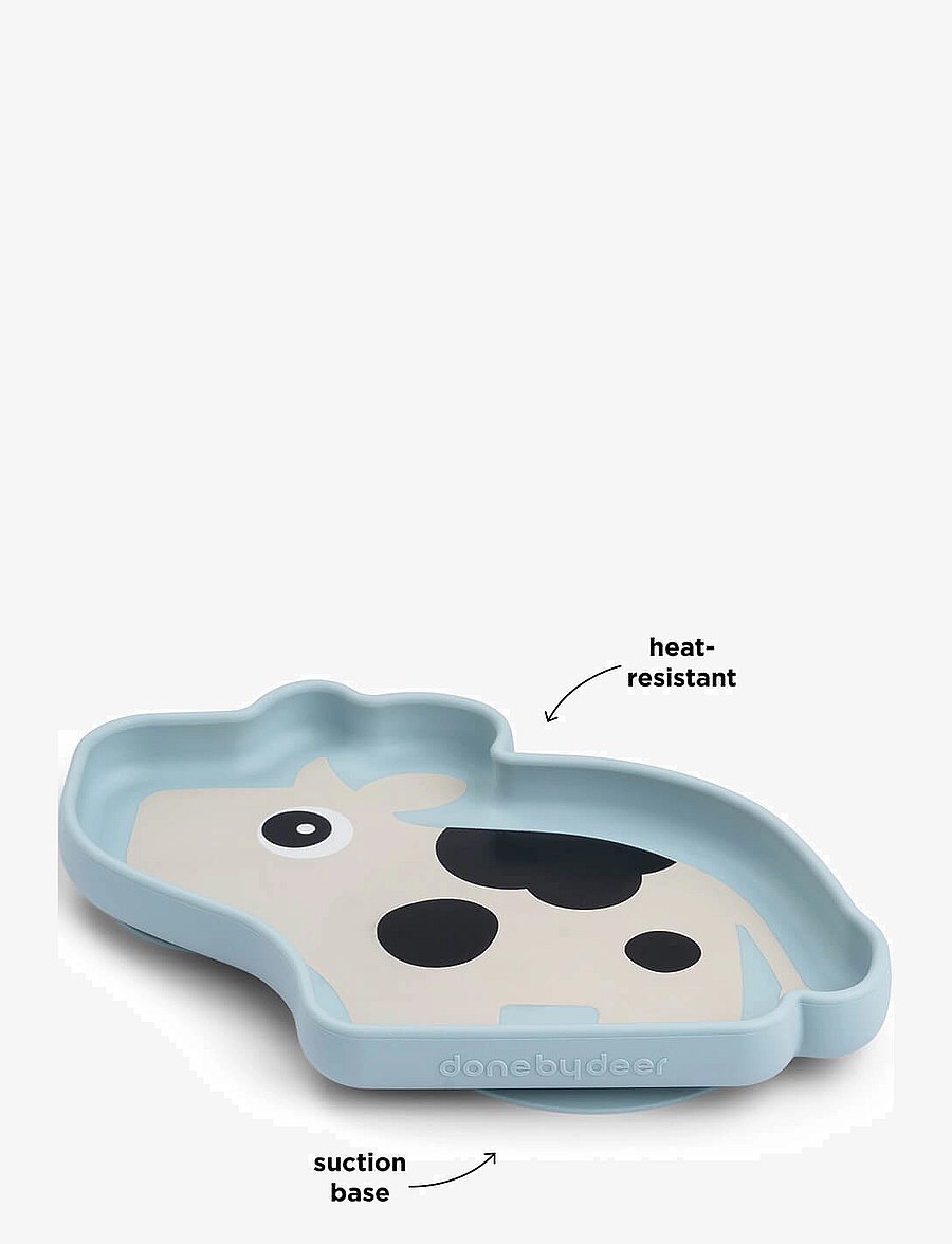 Done by Deer - Silicone Stick&Stay plate Dotti Blue - essgeschirr - blue - 4