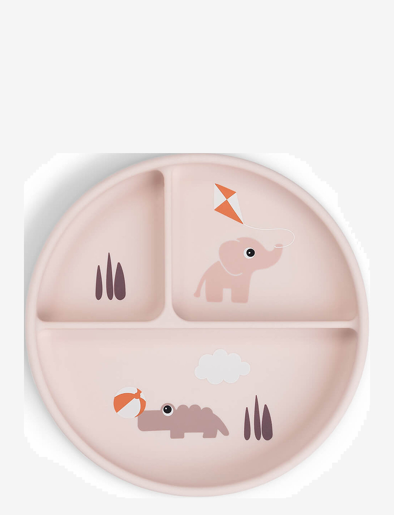 Done by Deer - Stick&Stay compartment plate Playground Powder - tallrikar - powder - 0