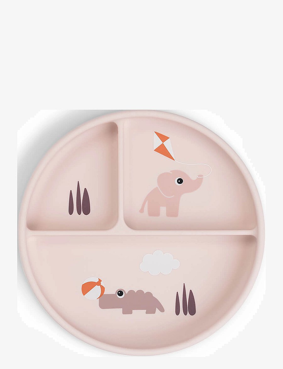 Done by Deer - Stick&Stay compartment plate Playground Powder - teller - powder - 0