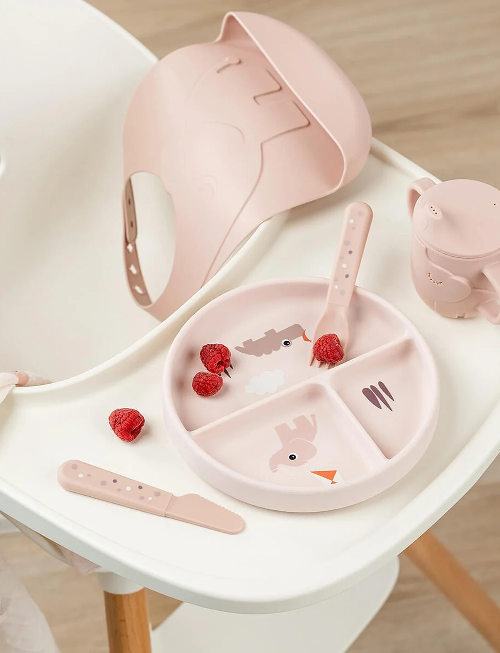 Done by Deer - Stick&Stay compartment plate Playground Powder - teller - powder - 2