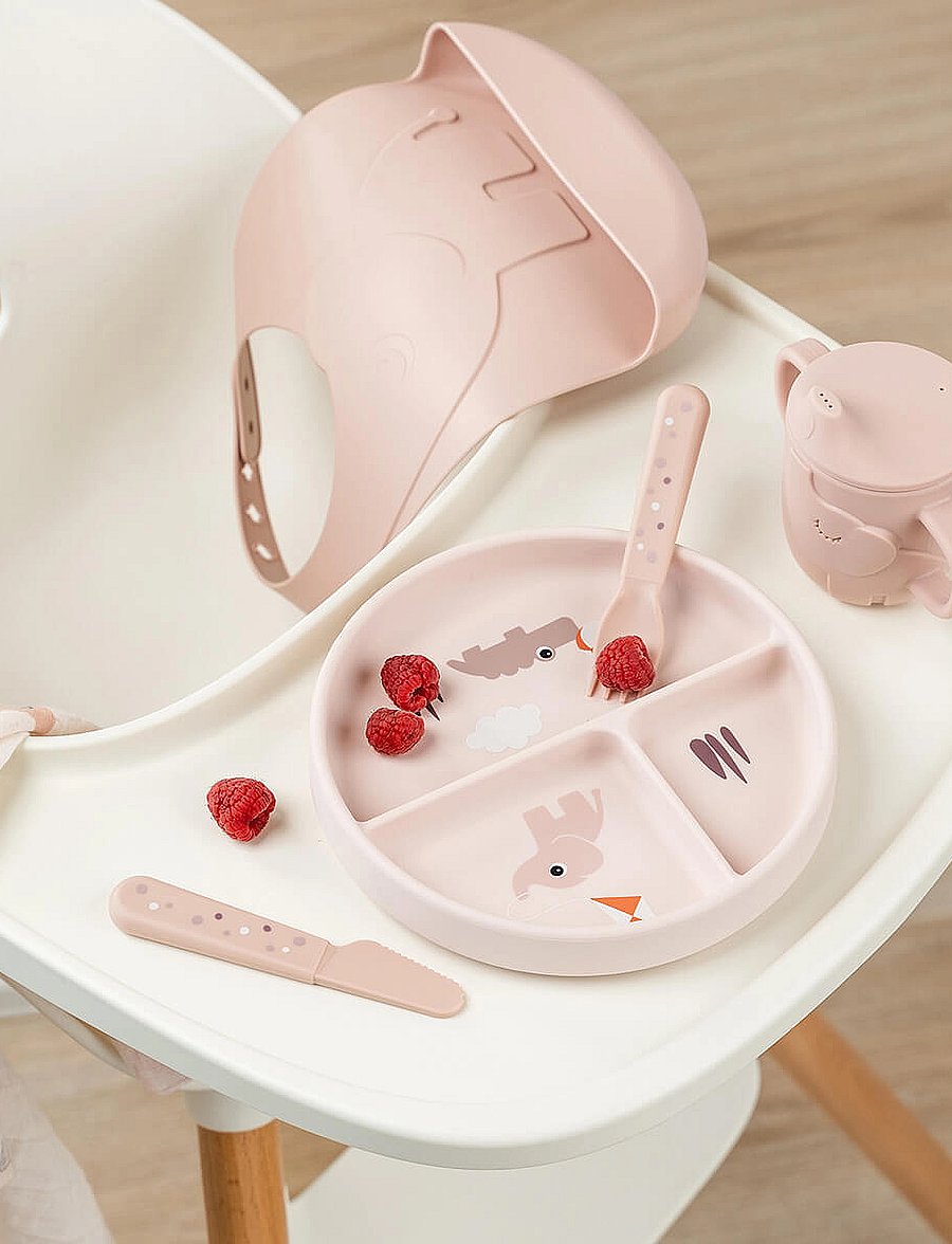 Done by Deer - Stick&Stay compartment plate Playground Powder - teller - powder - 2