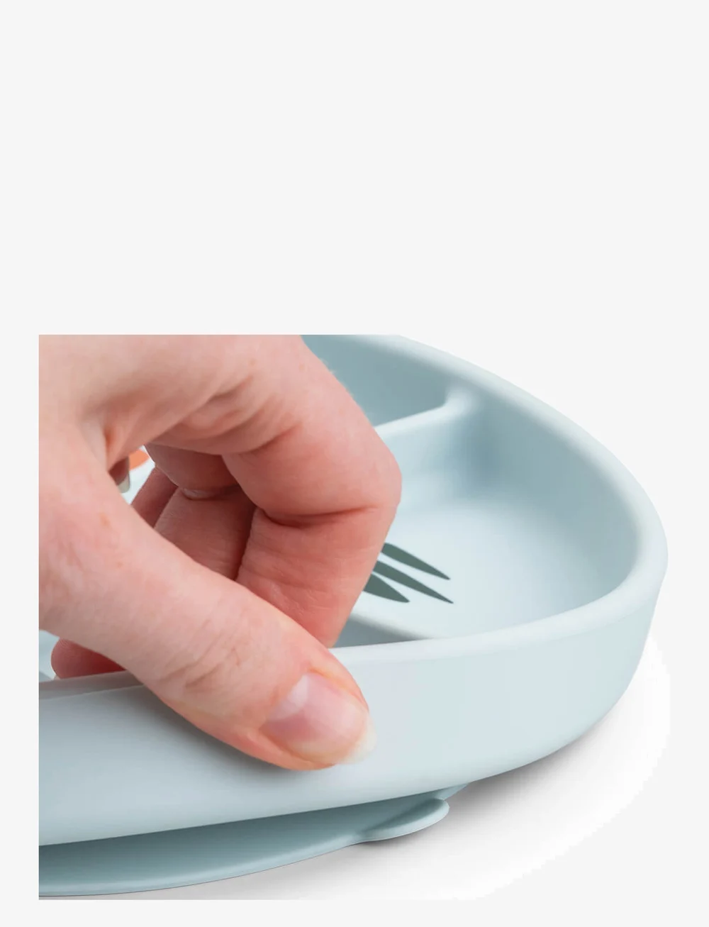 Done by Deer - Stick&Stay compartment plate Playground Blue - teller - blue - 1