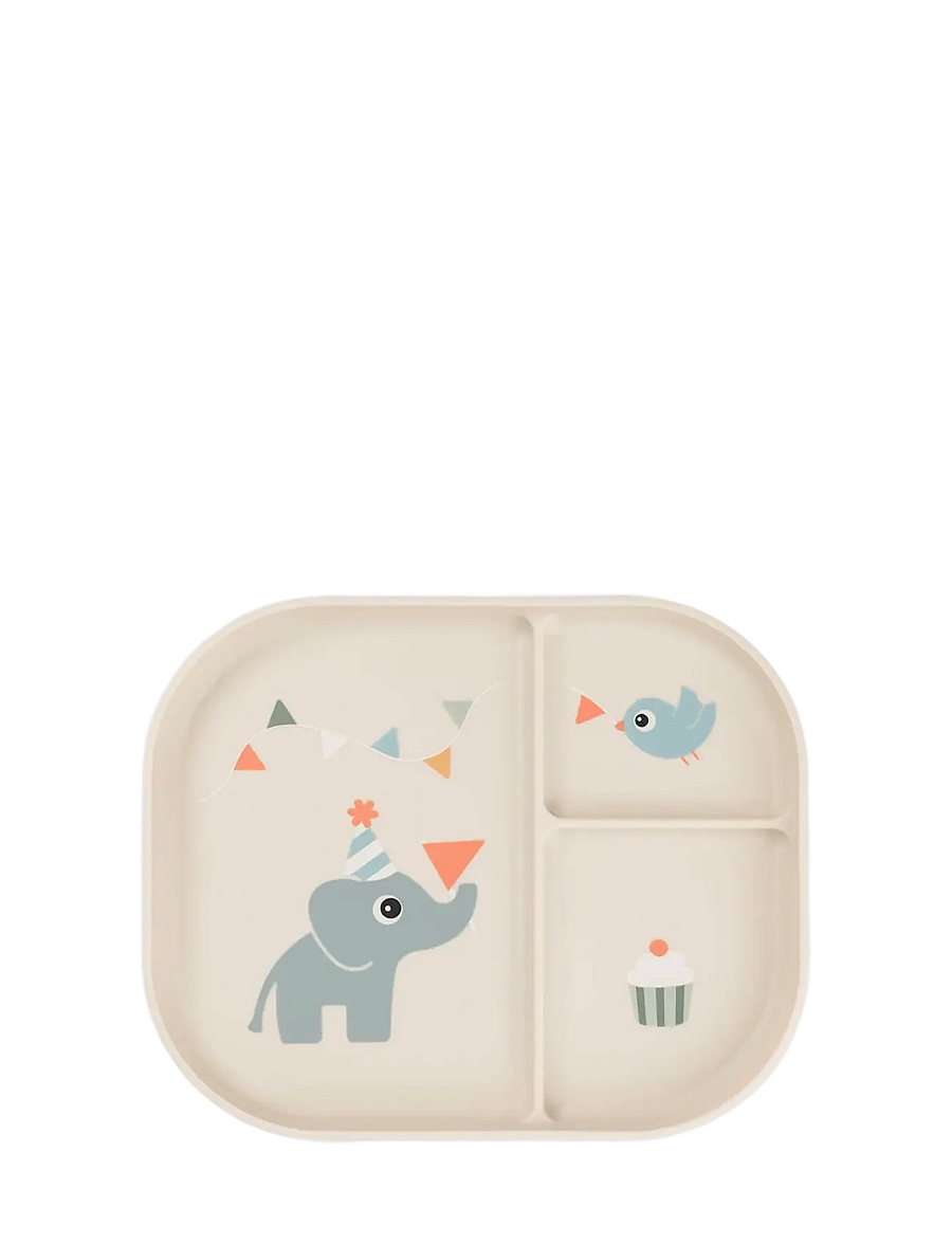 Done by Deer - Foodie compartment plate Celebration Sand - taldrikud - sand - 1