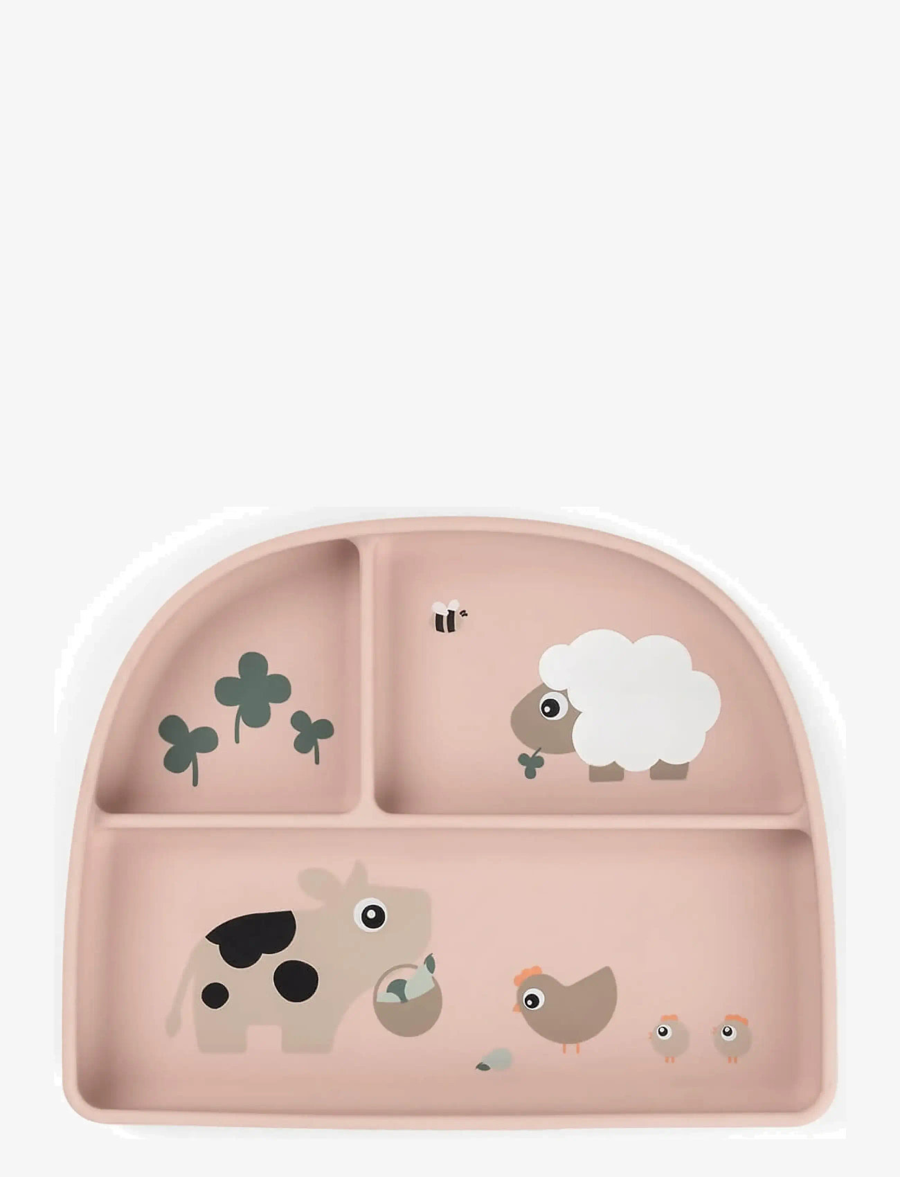 Done by Deer - Stick&Stay compartment plate Tiny farm Powder - teller - powder - 1