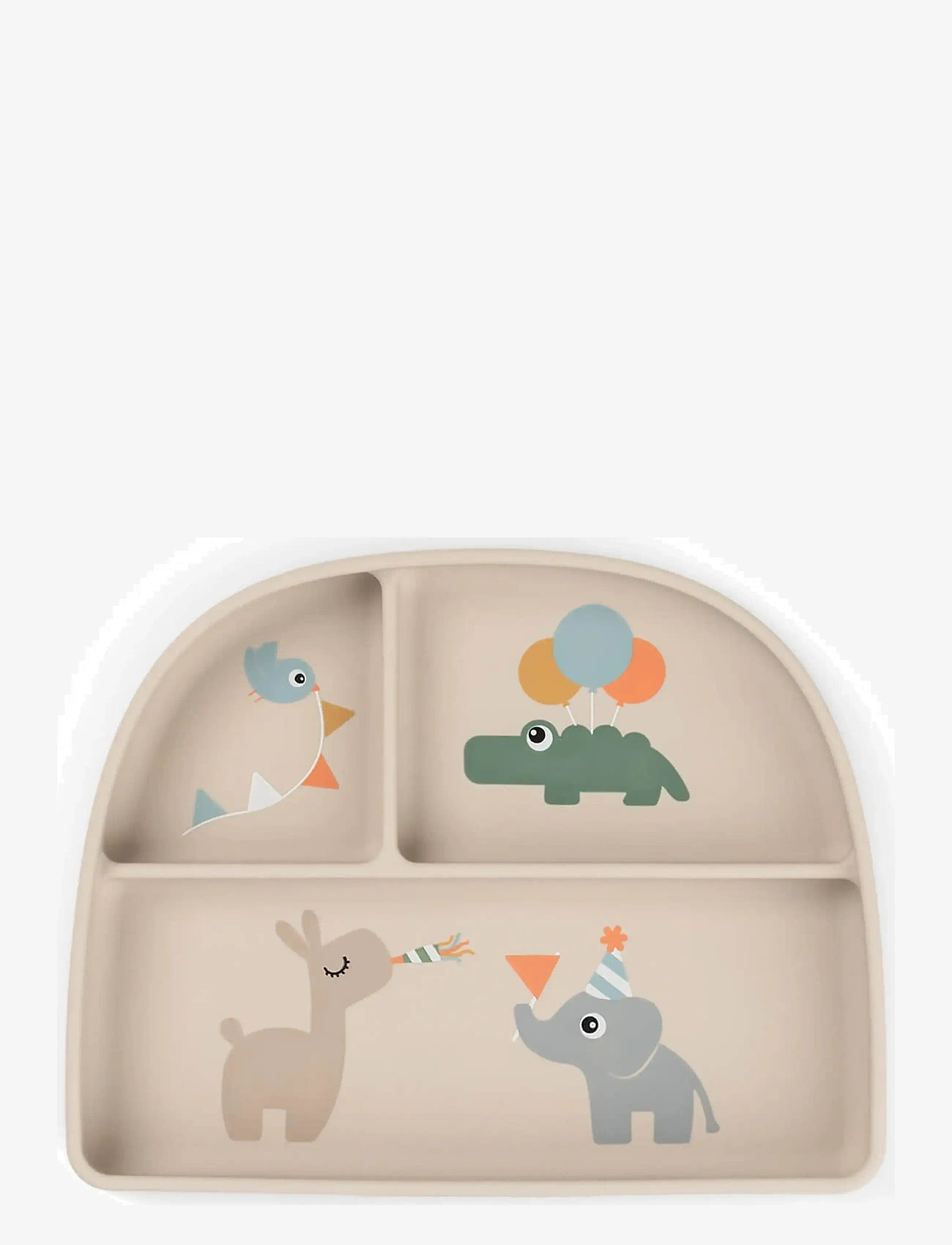 Done by Deer - Stick&Stay compartment plate Celebration Sand - teller - sand - 1