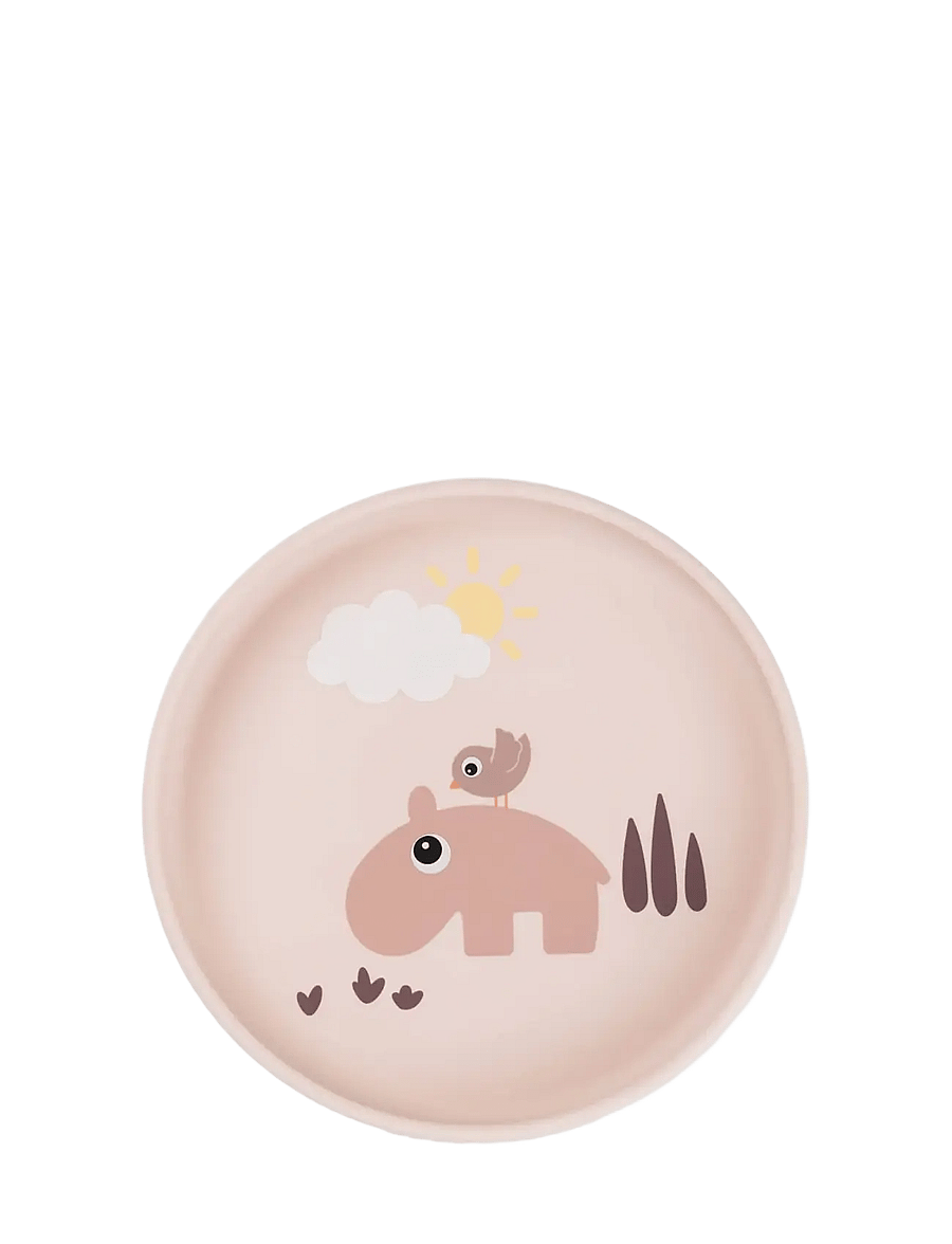 Done by Deer - Silicone Stick&Stay plate Playground Powder - teller - powder - 1