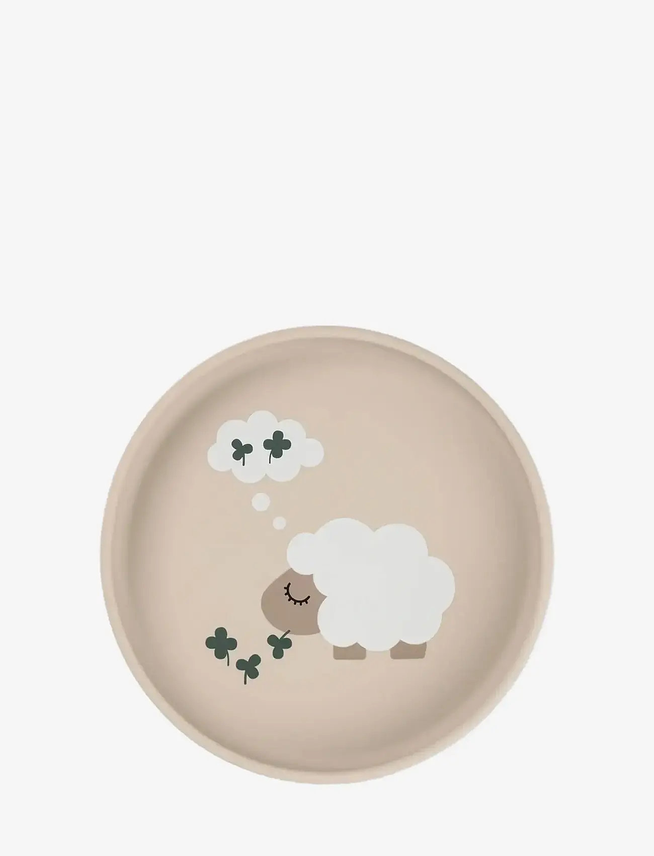 Done by Deer - Silicone Stick&Stay plate Tiny farm Sand - teller - sand - 1
