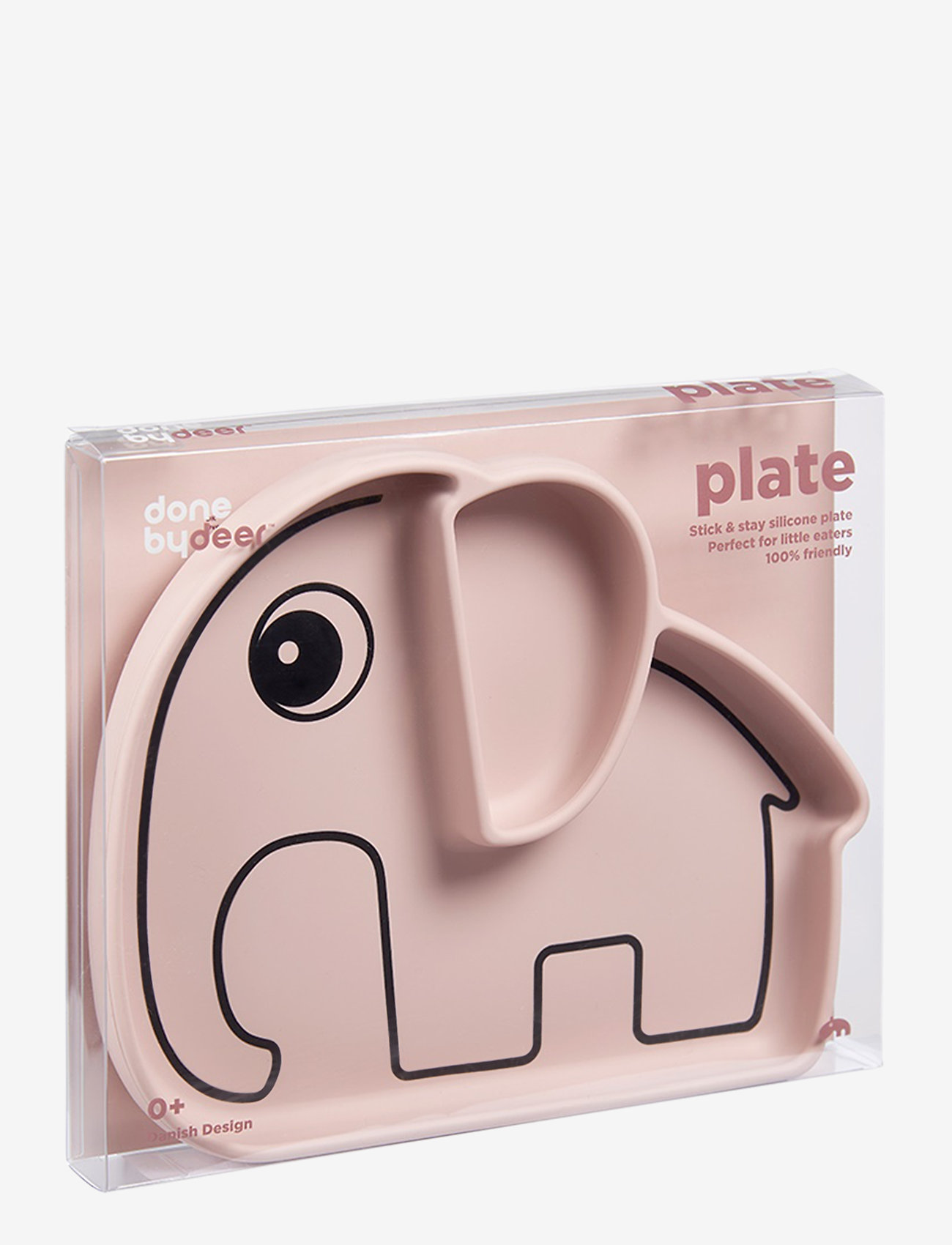 Done by Deer - Silicone Stick&Stay plate Elphee Powder - serveringsset - powder - 2