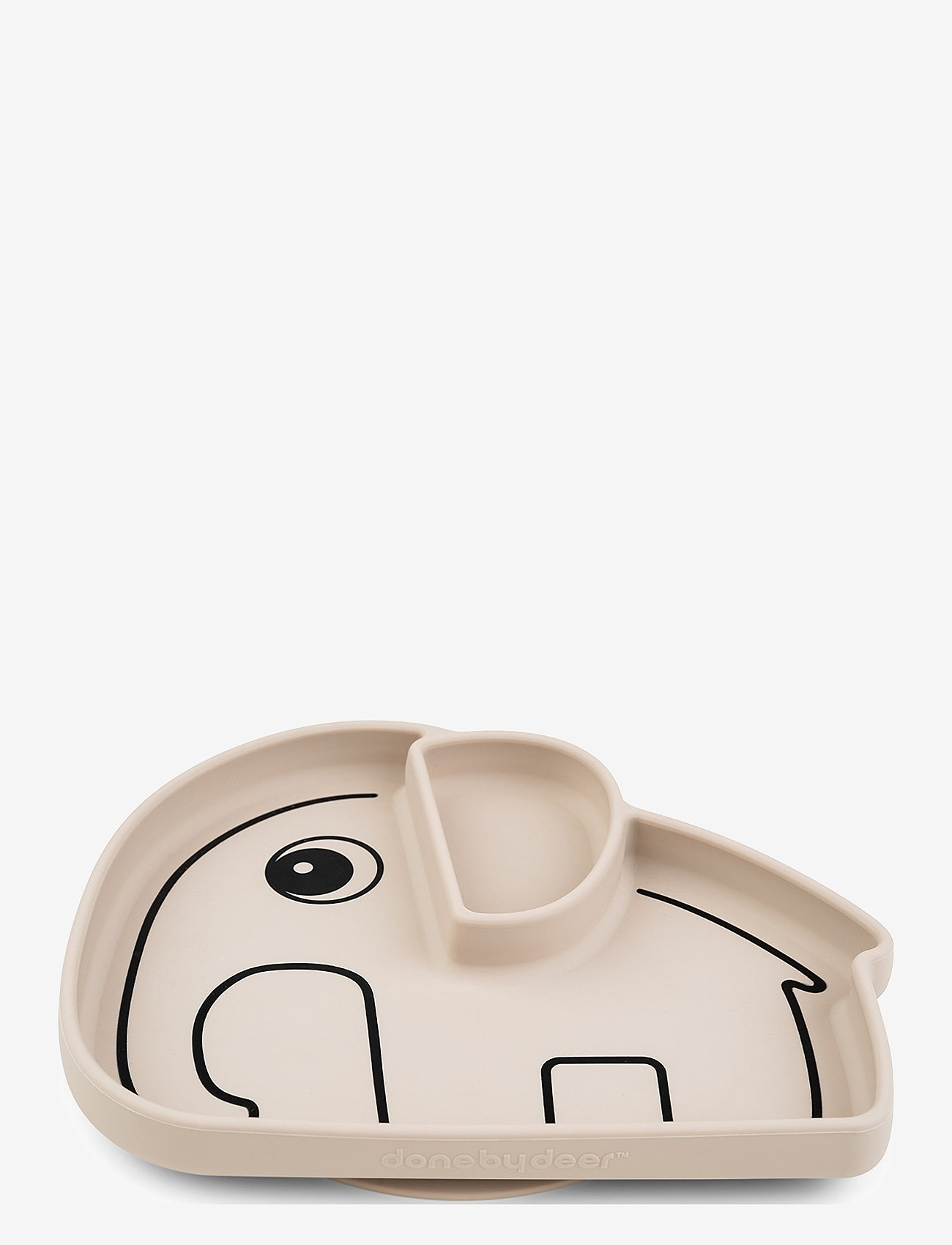 Done by Deer - Silicone Stick&Stay plate Elphee Sand - essgeschirr - sand - 1