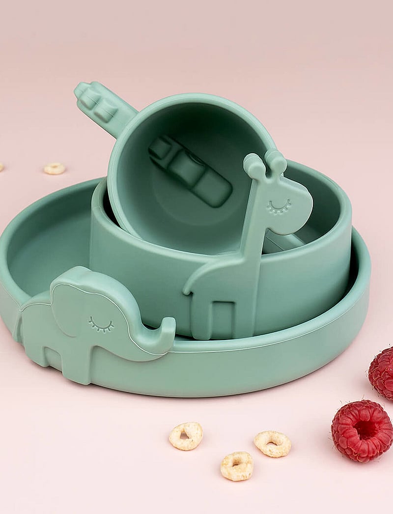 Done by Deer - Peekaboo bowl Raffi Green - serveringssæt - green - 0