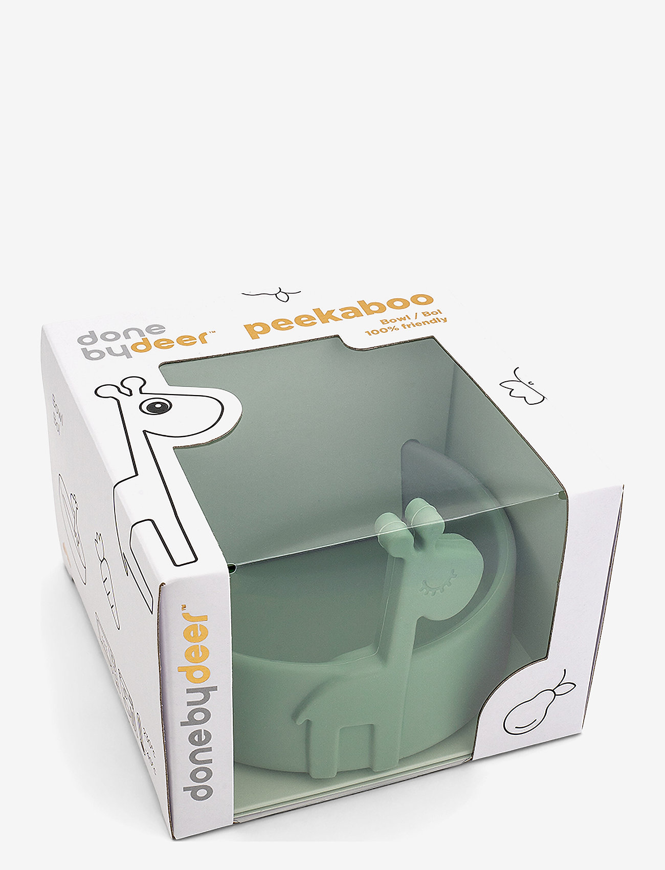 Done by Deer - Peekaboo bowl Raffi Green - serveringssæt - green - 3