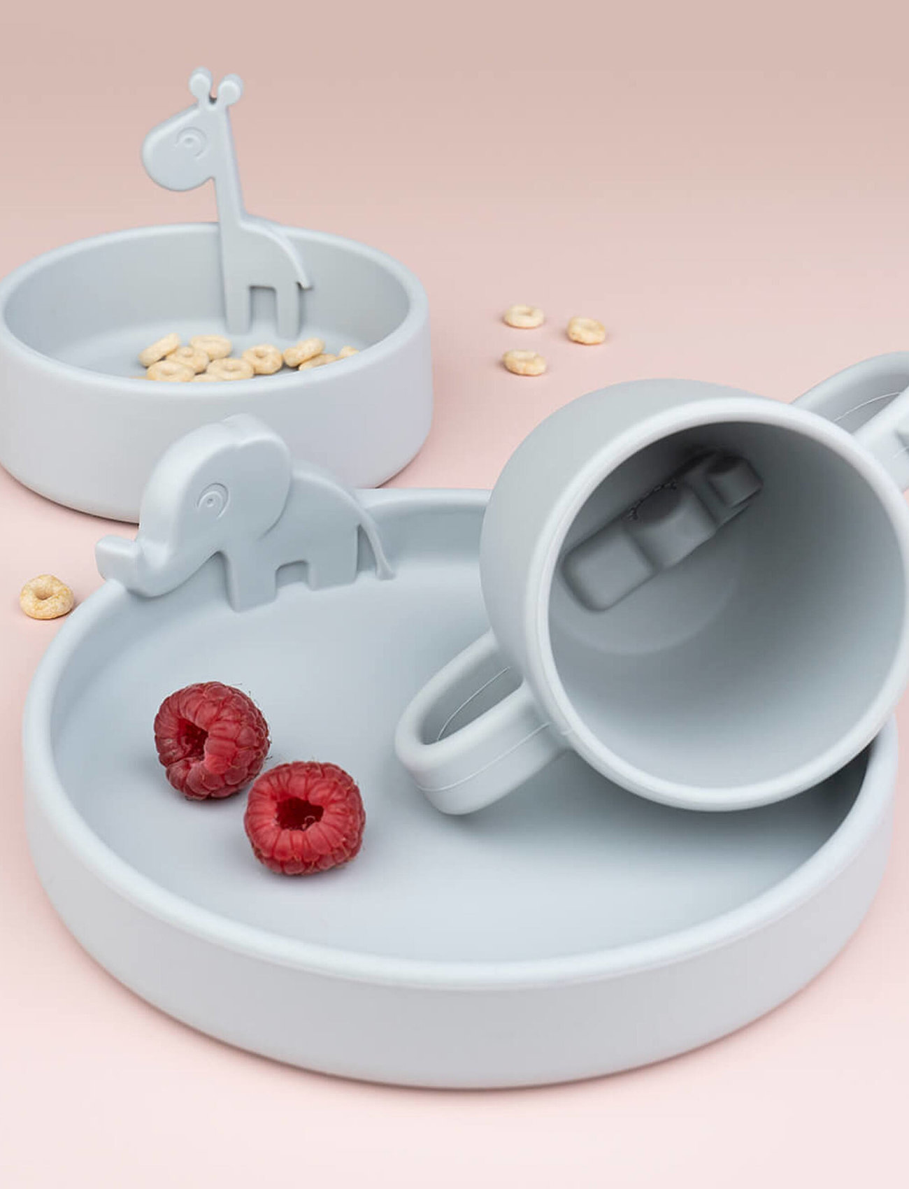 Done by Deer - Peekaboo bowl Raffi Grey - dinner sets - grey - 4