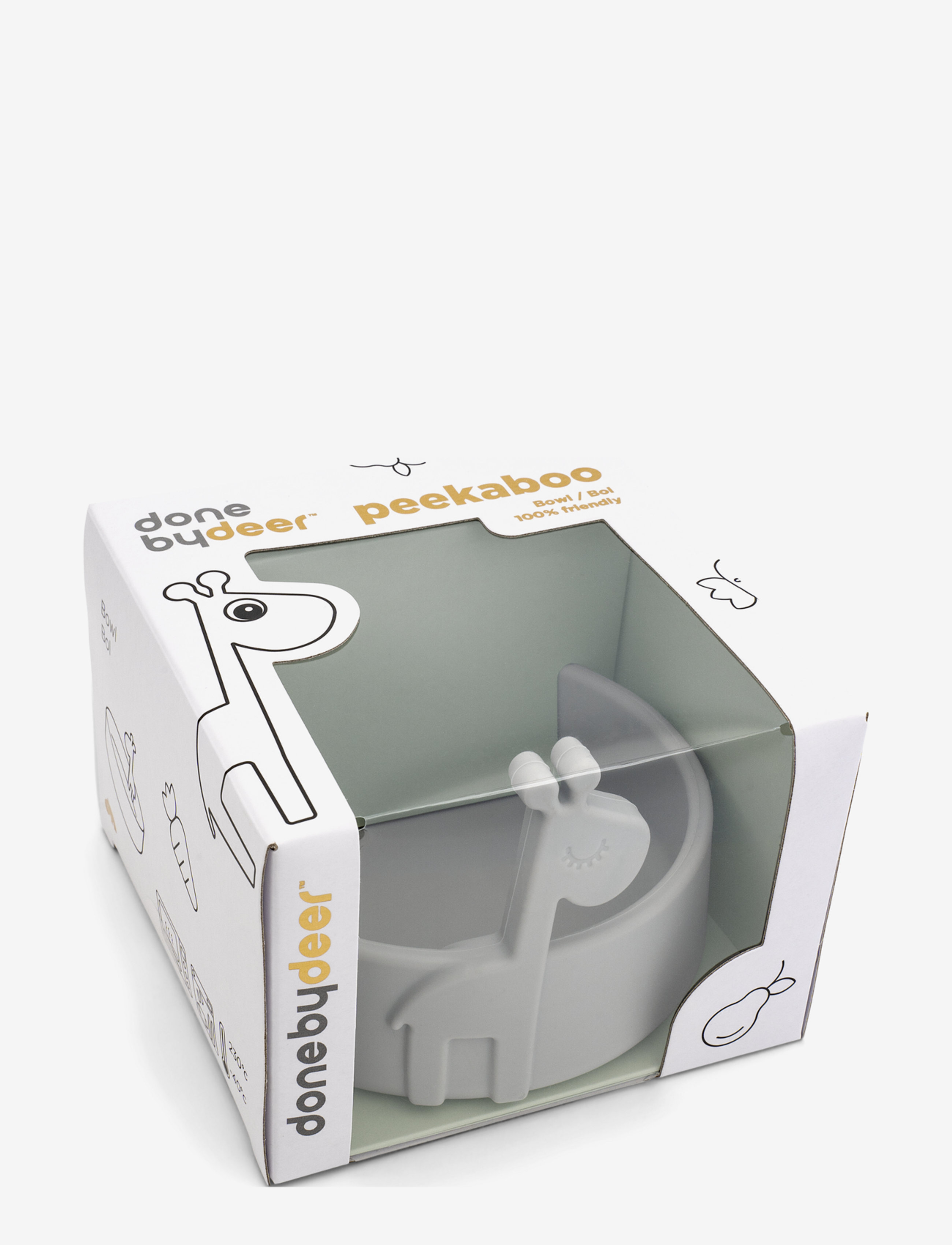 Done by Deer - Peekaboo bowl Raffi Grey - dinner sets - grey - 3