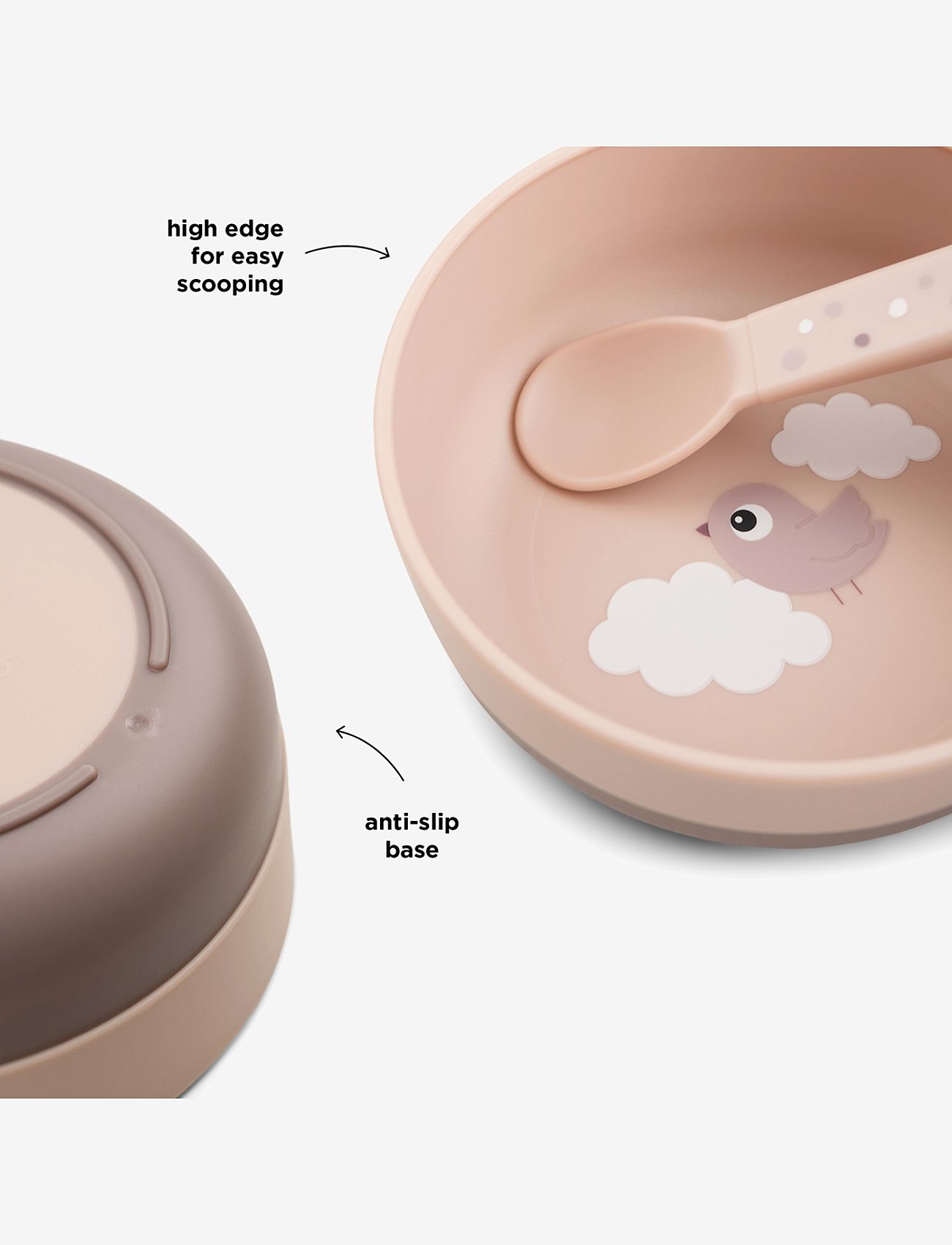 Done by Deer - Foodie bowl Happy clouds Powder - dinner sets - powder - 2