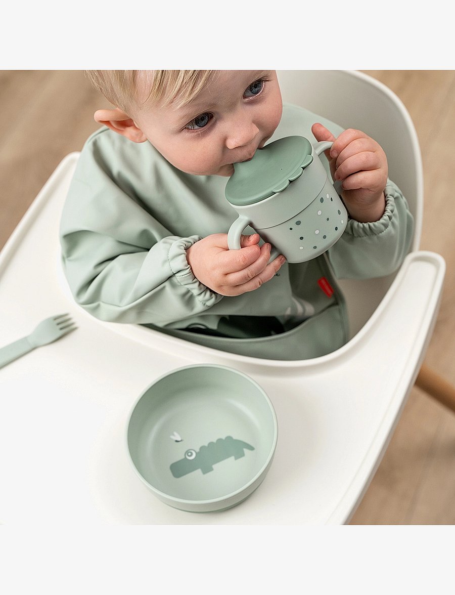 Done by Deer - Foodie bowl Croco Green - serveringsset - green - 3
