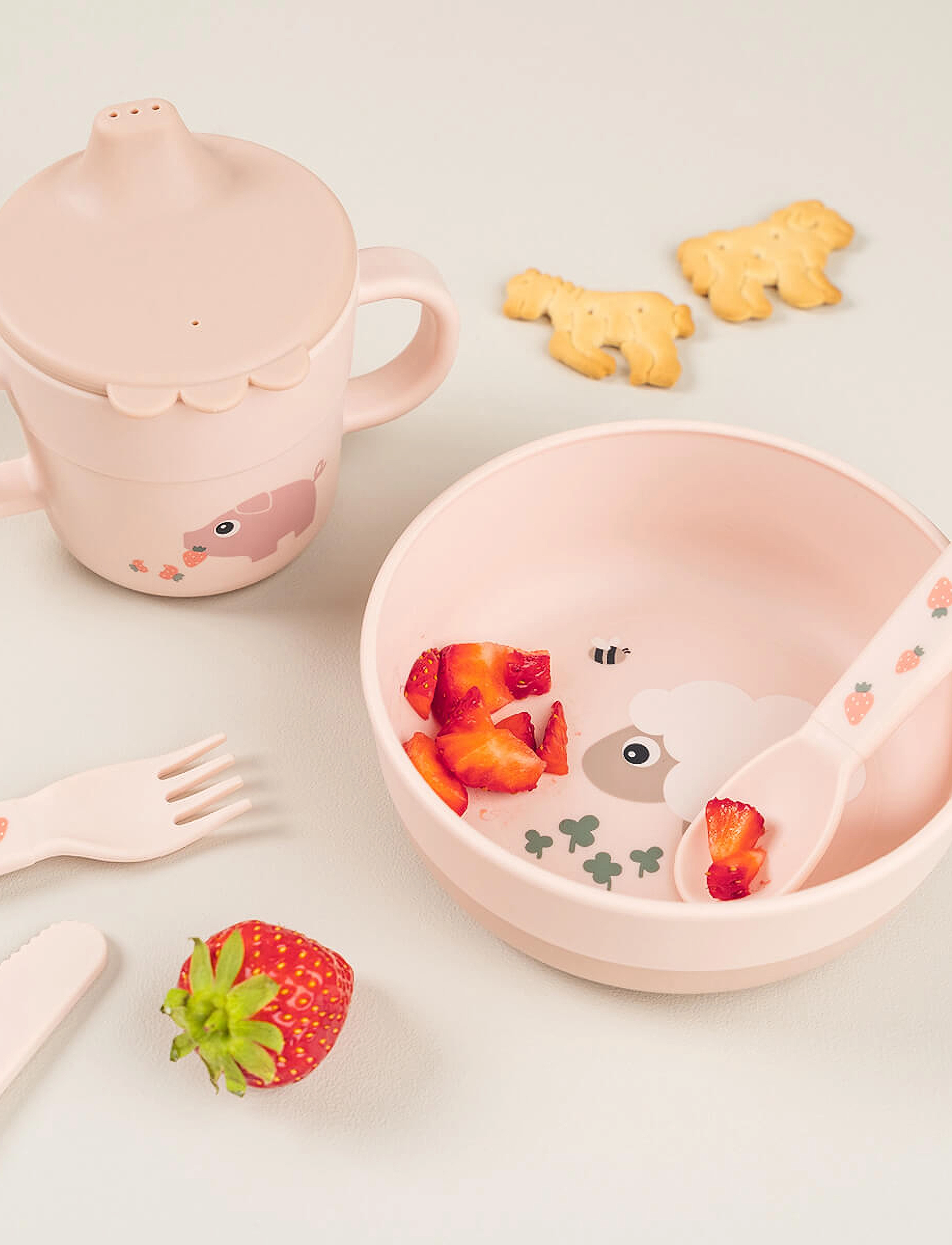 Done by Deer - Foodie bowl Tiny farm Powder - tallrikar & skålar - powder - 3