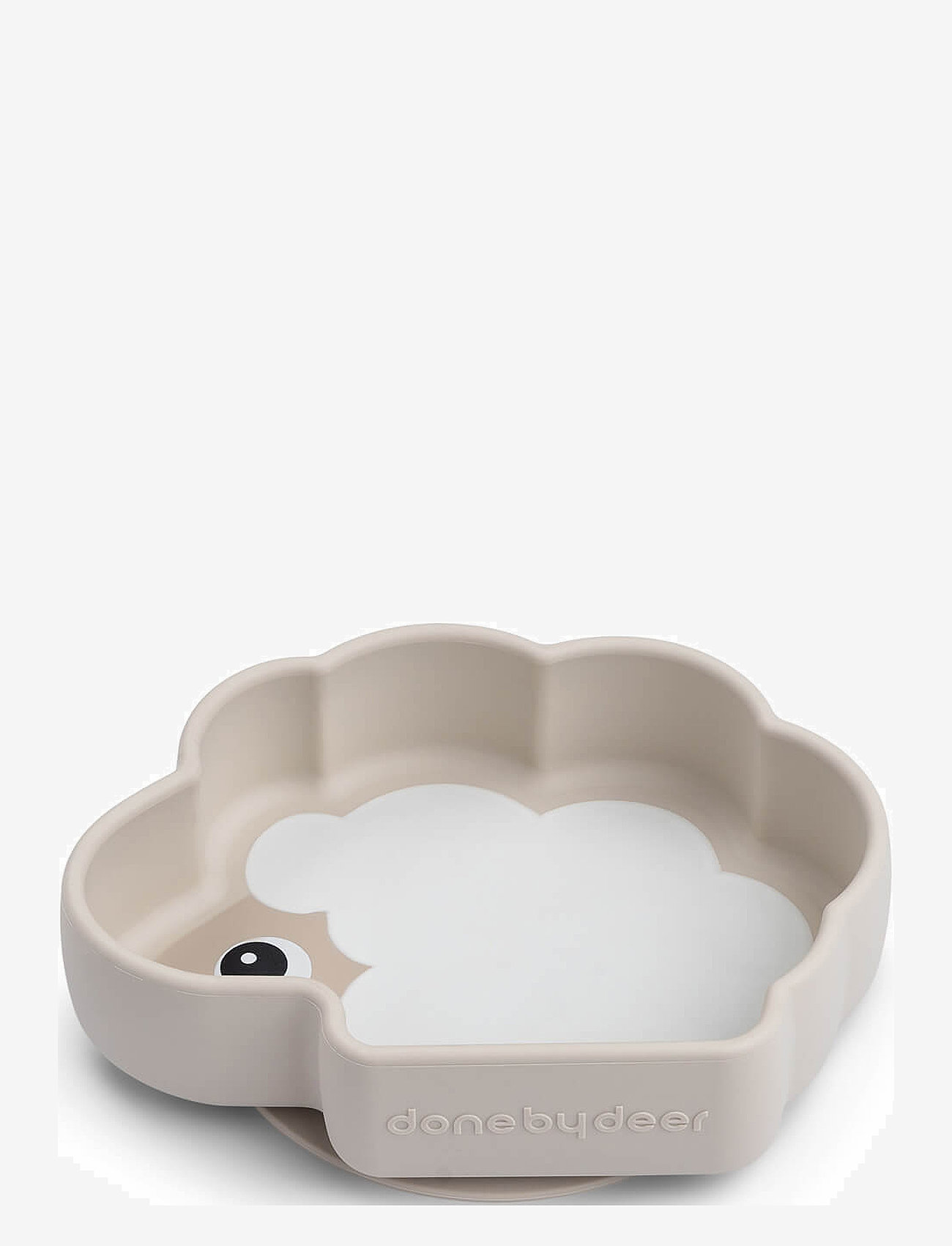 Done by Deer - Silicone Stick&Stay bowl Sheepy Sand - skåle - sand - 1