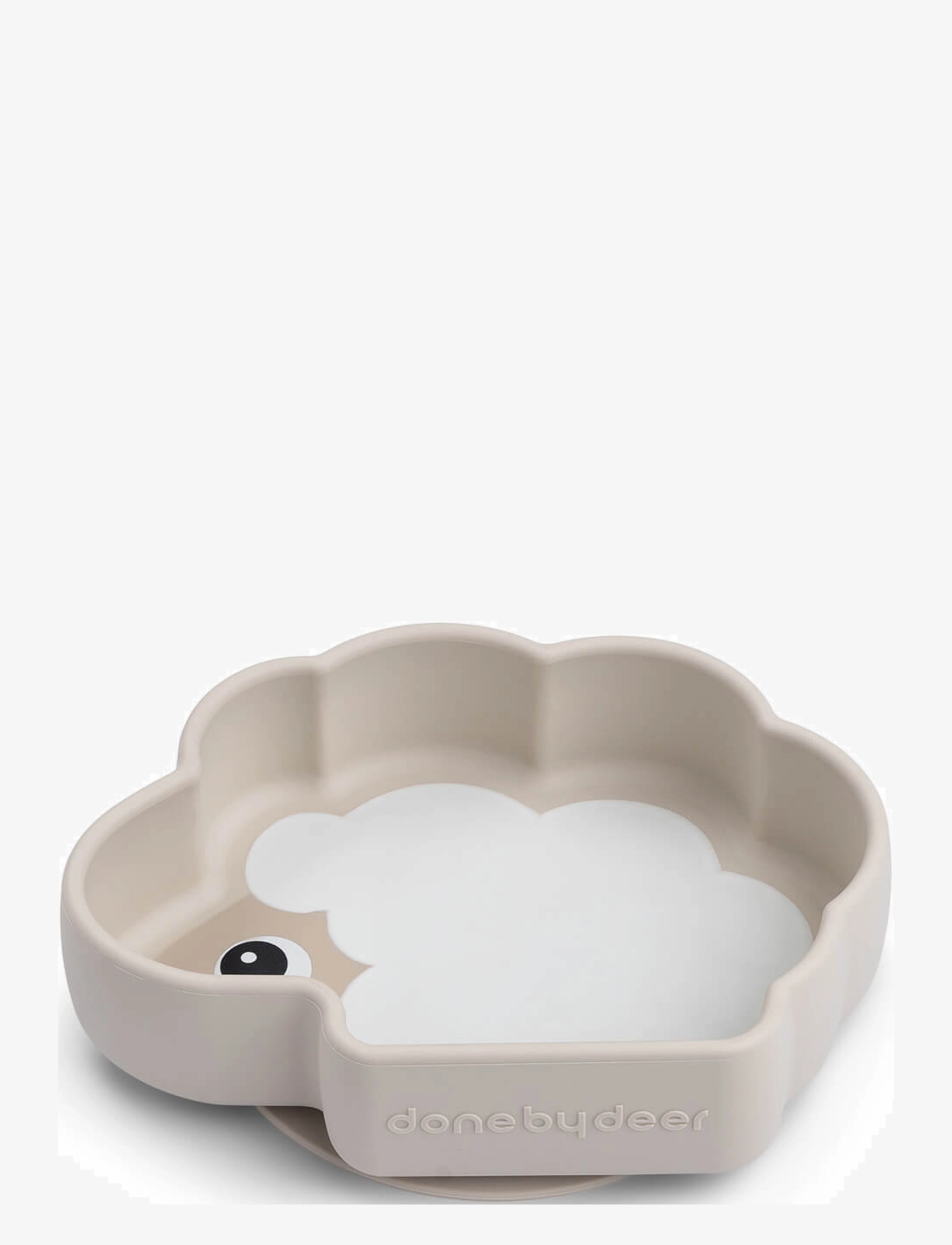 Done by Deer - Silicone Stick&Stay bowl Sheepy Sand - skåle - sand - 1