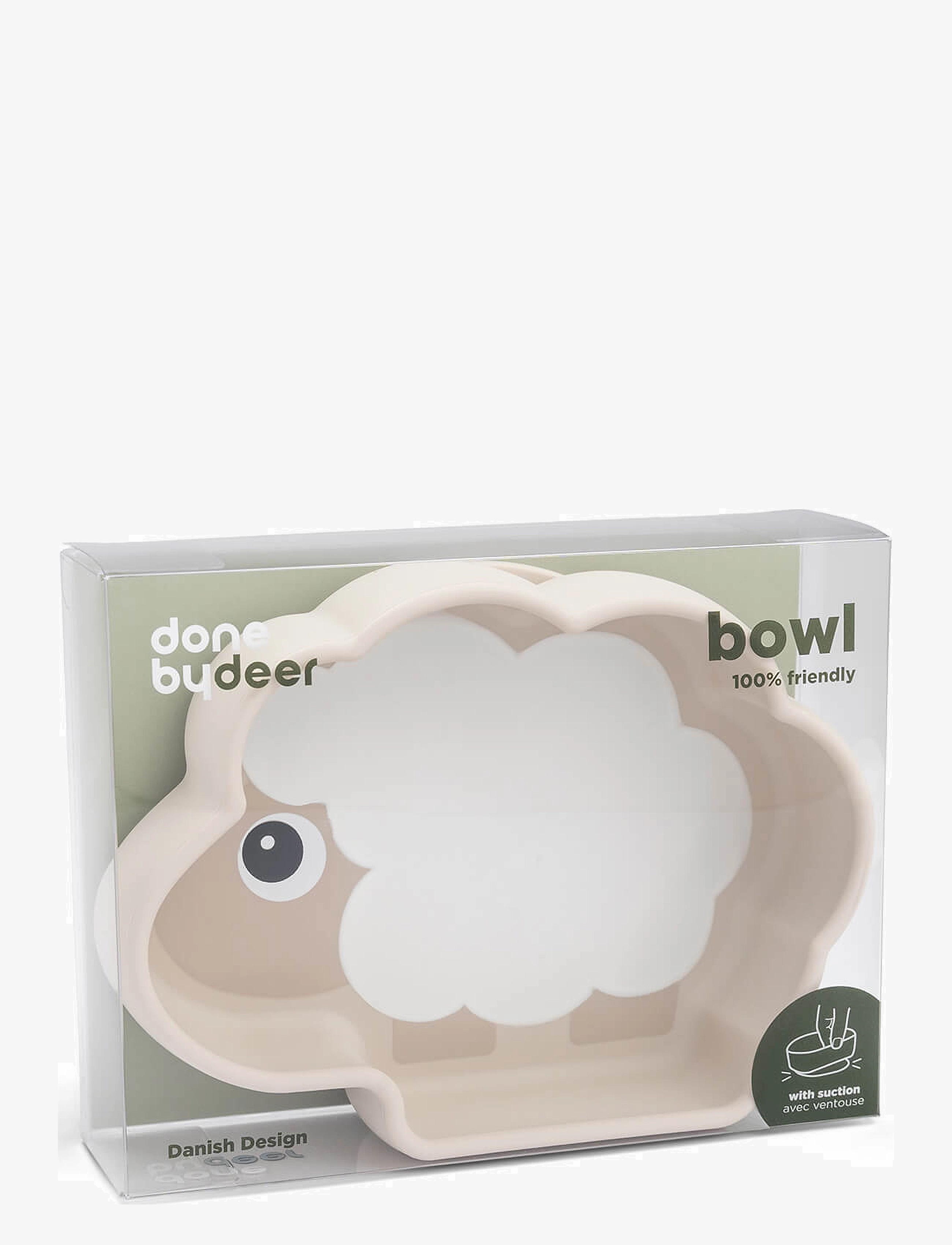 Done by Deer - Silicone Stick&Stay bowl Sheepy Sand - skåle - sand - 2