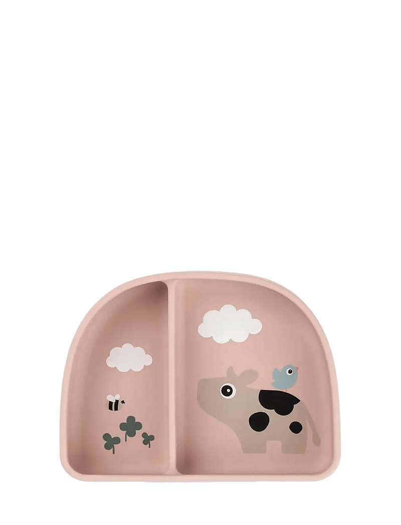 Done by Deer - Stick&Stay compartment bowl Tiny farm Powder - taldrikud - powder - 1