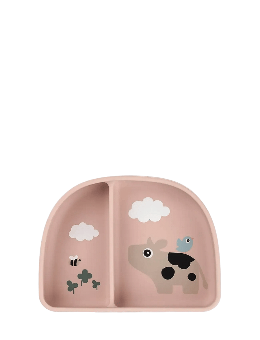 Done by Deer - Stick&Stay compartment bowl Tiny farm Powder - tallrikar - powder - 1
