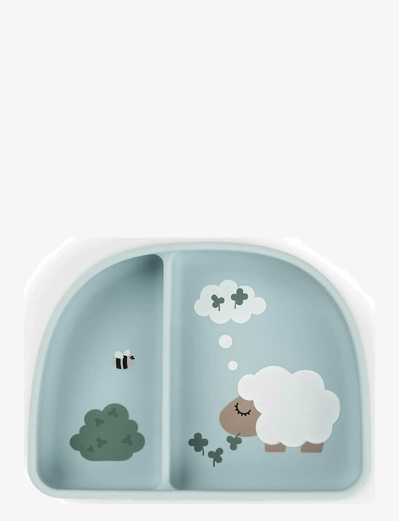 Done by Deer - Stick&Stay compartment bowl Tiny farm Blue - tallrikar - blue - 1
