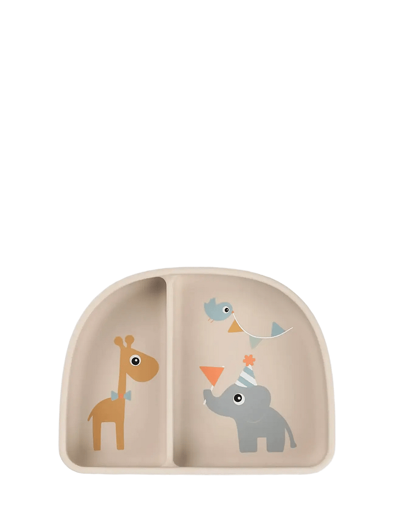 Done by Deer - Stick&Stay compartment bowl Celebration Sand - taldrikud - sand - 1