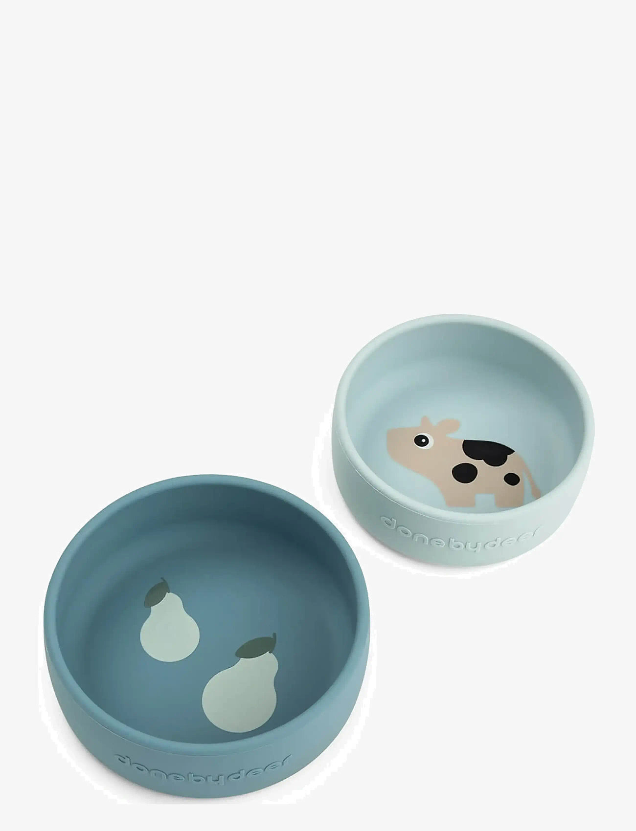 Done by Deer - Silicone bowl set 2 pcs Dotti Blue - schüsseln - blue - 1