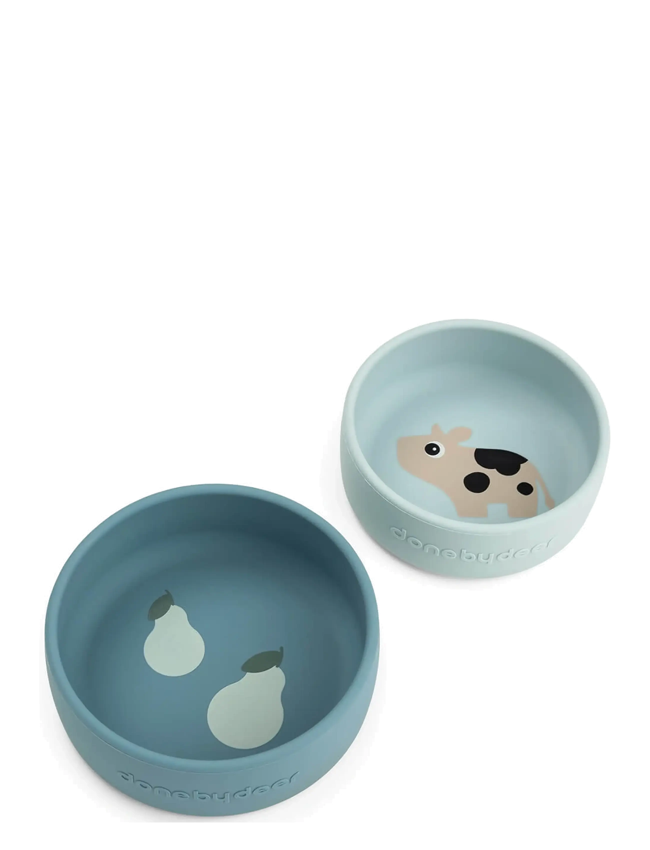 Done by Deer Silicone bowl set 2 pcs Dotti Blue - Kids home - BLUE / blue