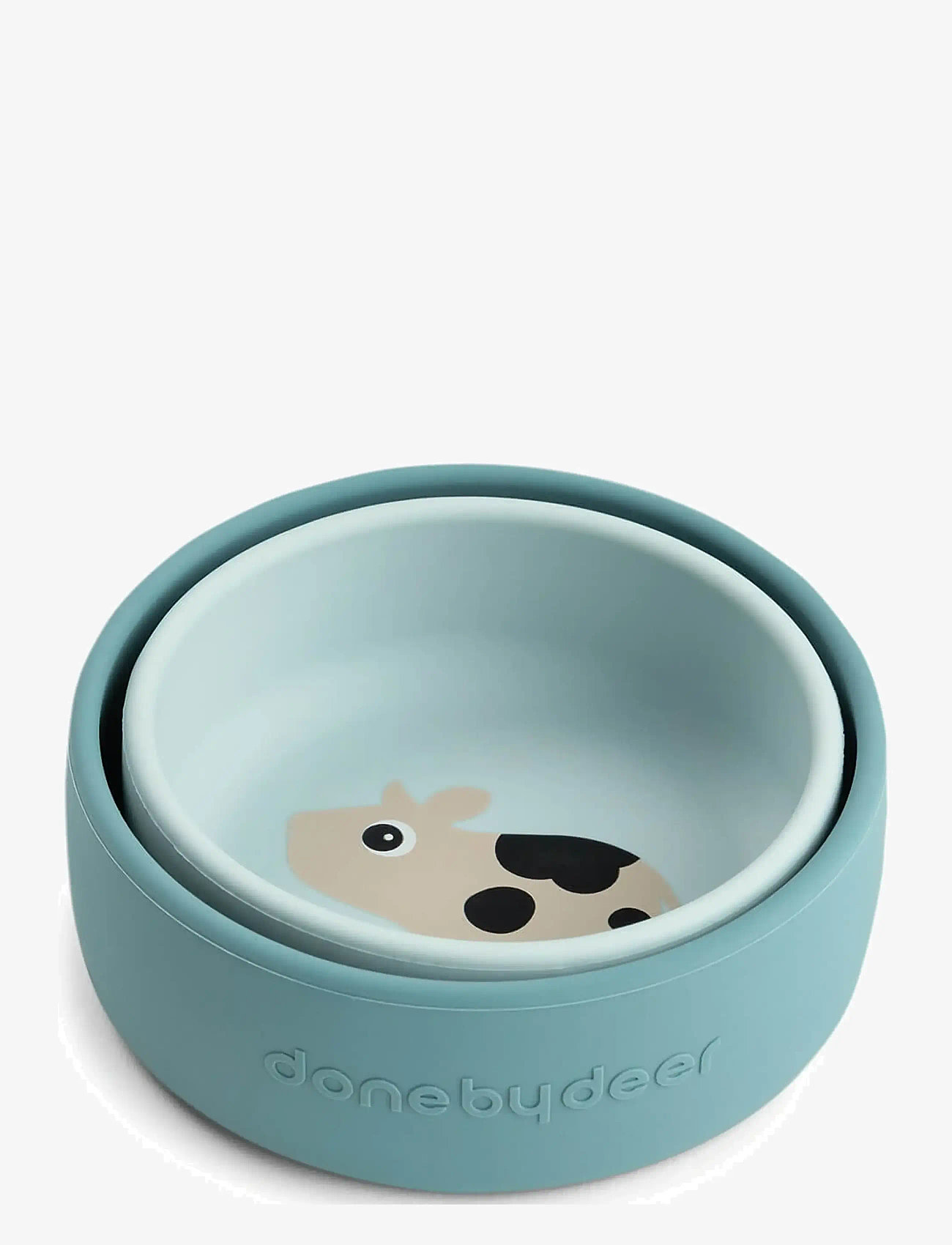 Done by Deer - Silicone bowl set 2 pcs Dotti Blue - schüsseln - blue - 2
