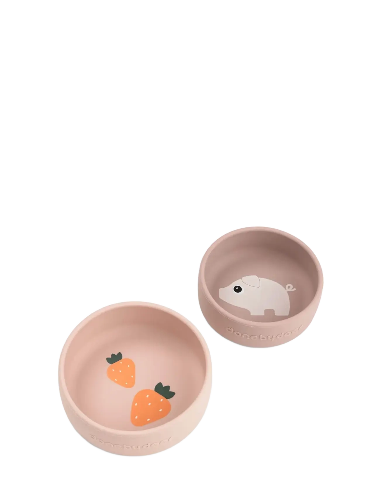 Done by Deer Silicone bowl set 2 pcs Pigee Powder - Kids home - POWDER / pink/rose
