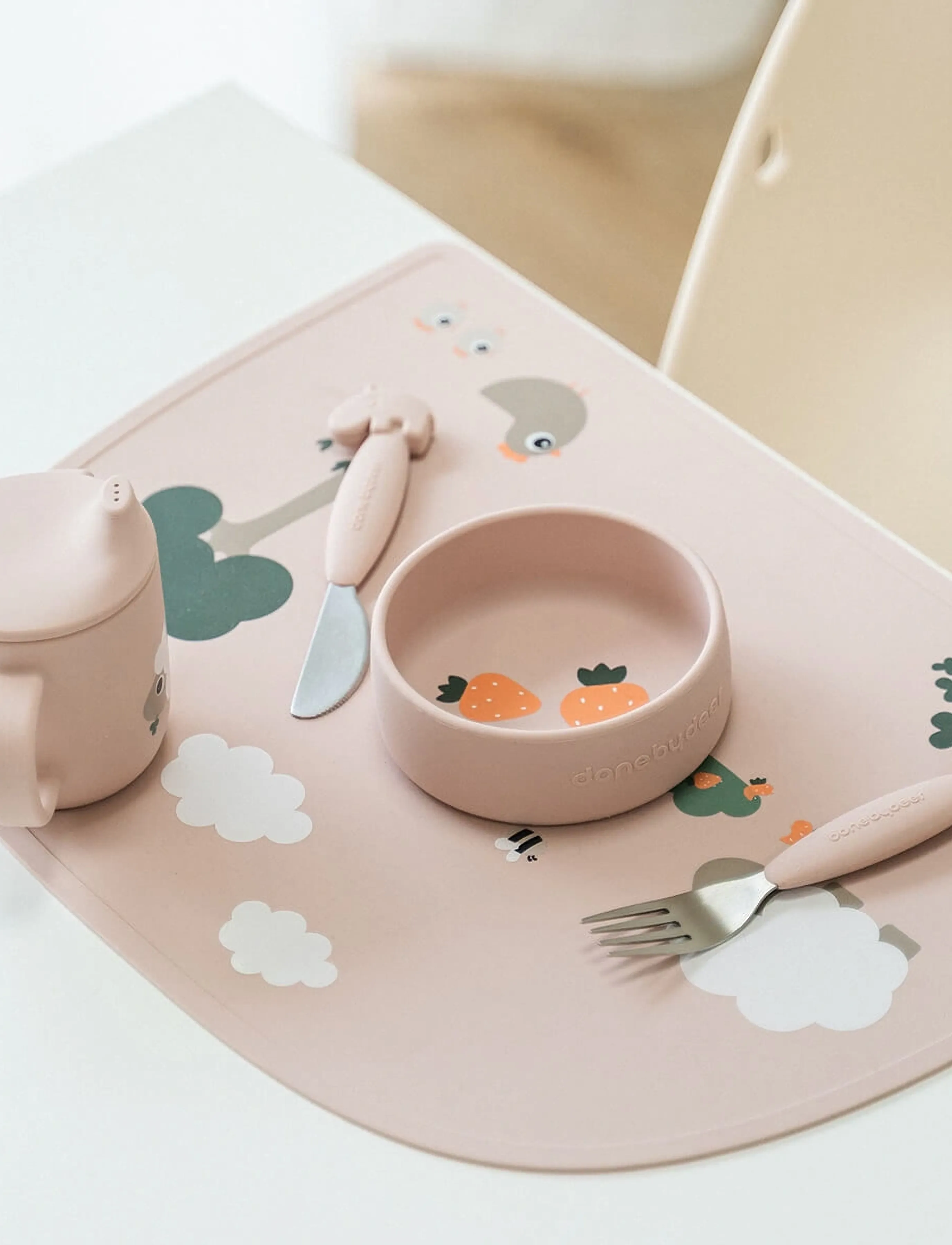Done by Deer - Silicone bowl set 2 pcs Pigee Powder - schüsseln - powder - 3