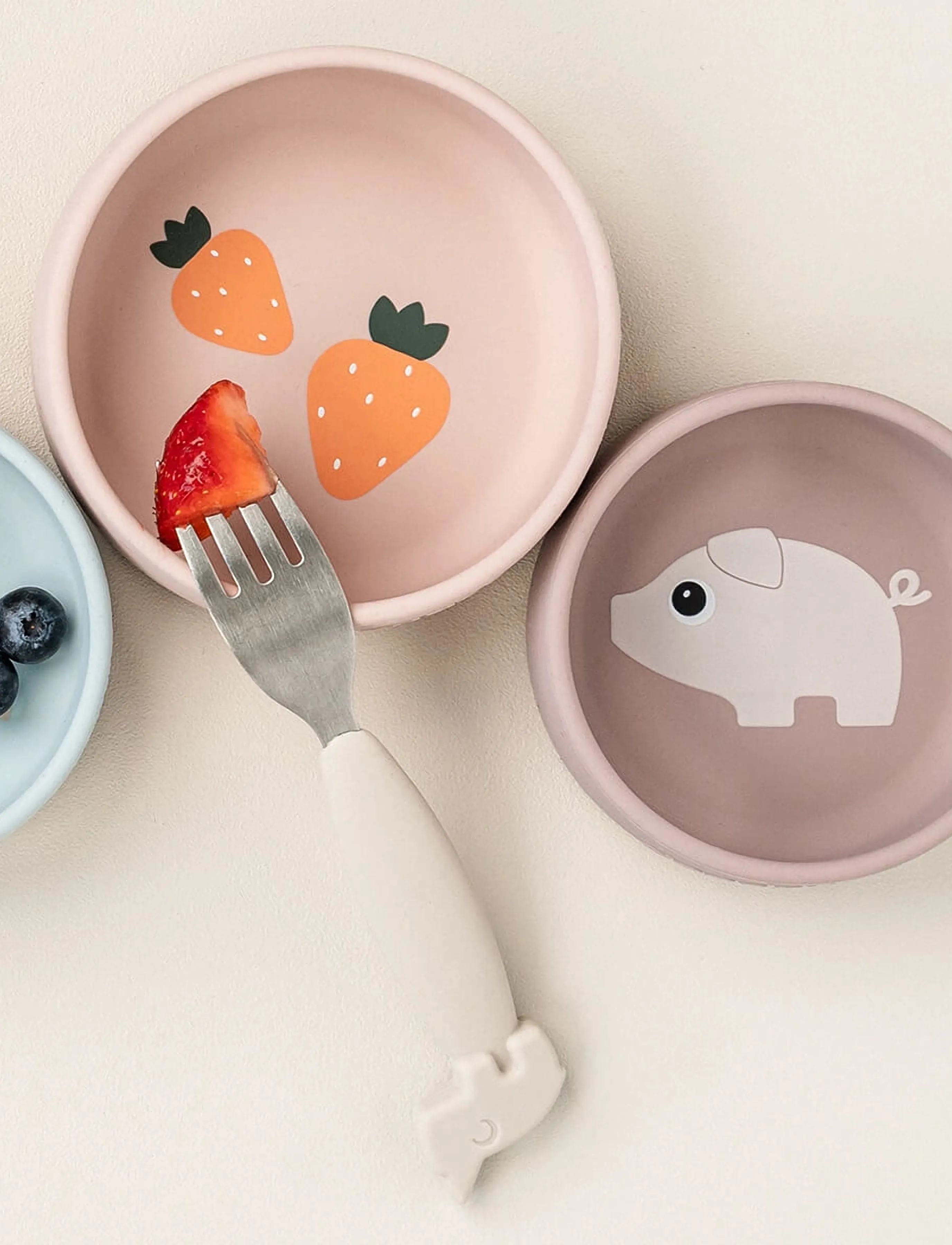 Done by Deer - Silicone bowl set 2 pcs Pigee Powder - schüsseln - powder - 4
