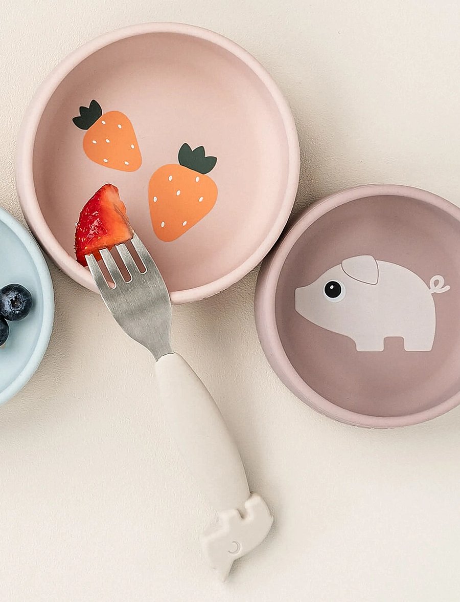 Done by Deer - Silicone bowl set 2 pcs Pigee Powder - schüsseln - powder - 4