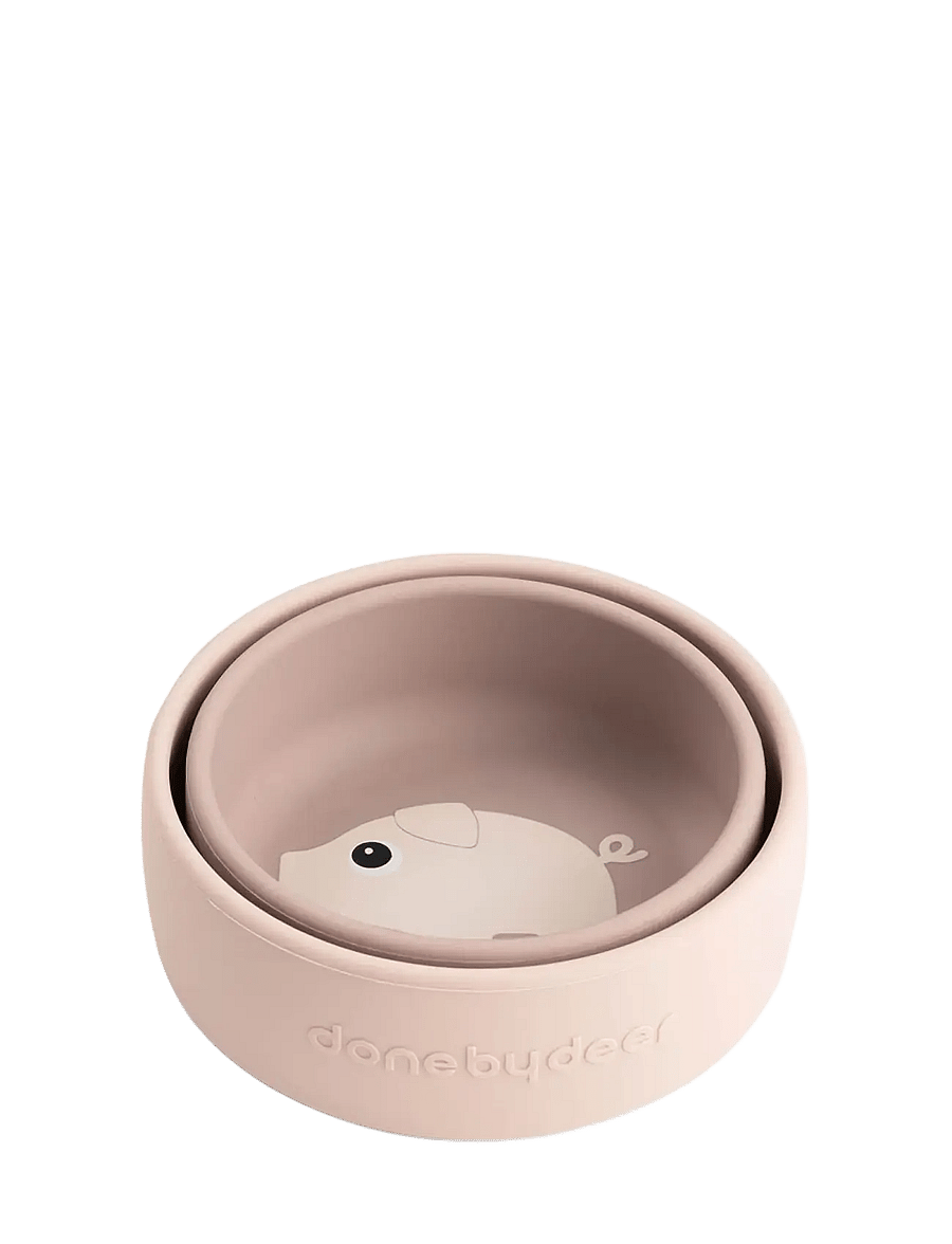 Done by Deer - Silicone bowl set 2 pcs Pigee Powder - schüsseln - powder - 2