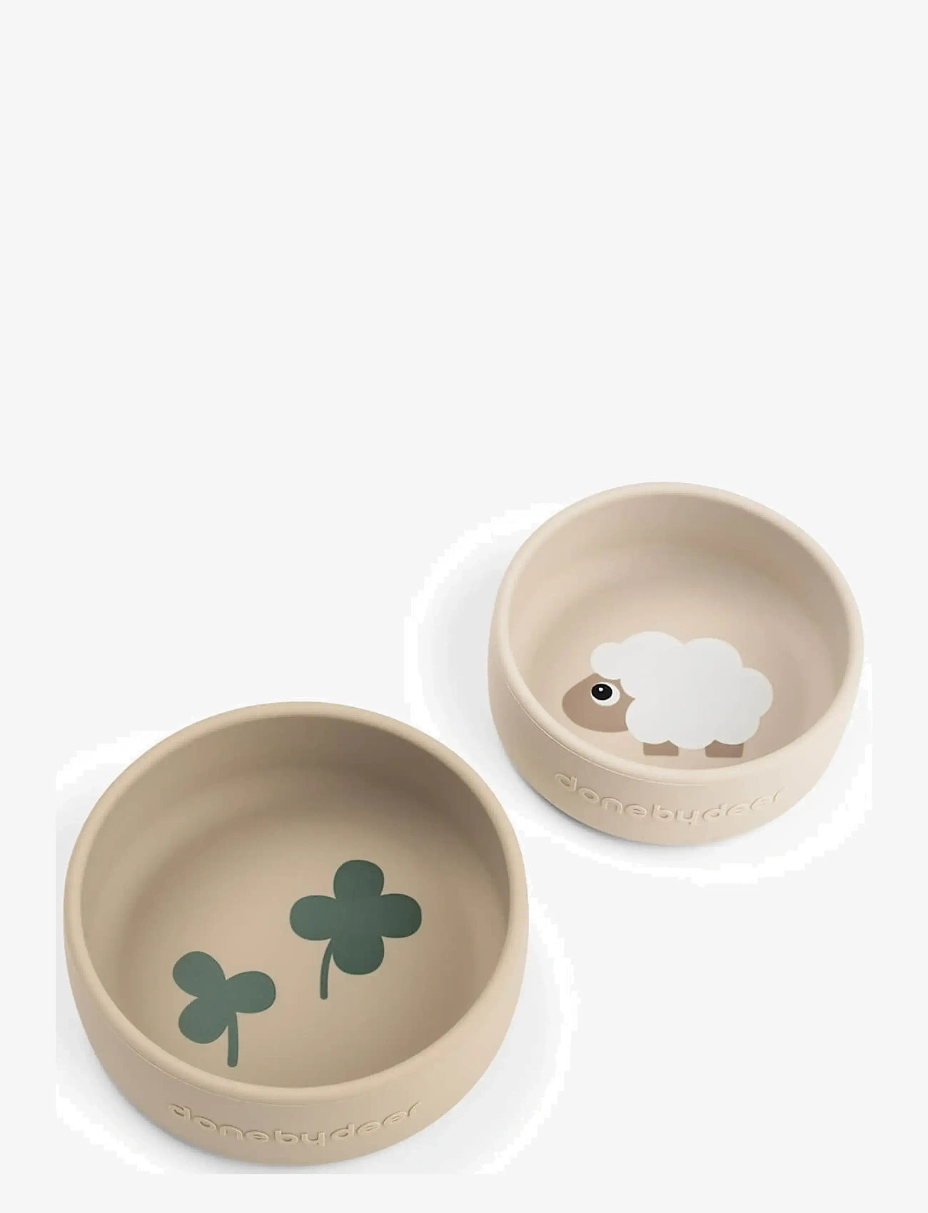 Done by Deer - Silicone bowl set 2 pcs Sheepy Sand - kausid - sand - 1