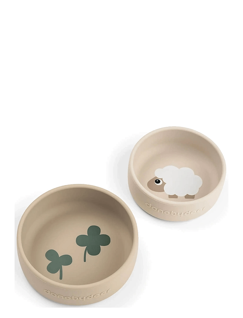 Done by Deer - Silicone bowl set 2 pcs Sheepy Sand - kausid - sand - 1