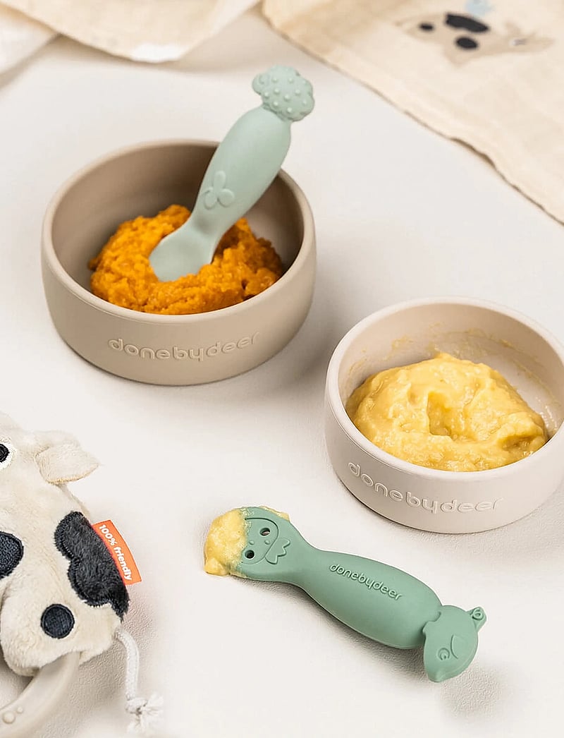 Done by Deer - Silicone bowl set 2 pcs Sheepy Sand - kausid - sand - 0