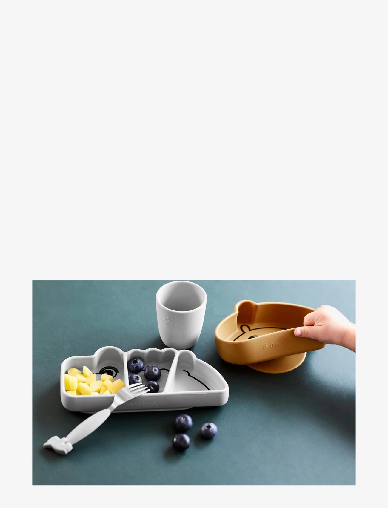 Done by Deer - Silicone mini mug Grey - trauku komplekti - grey - 3