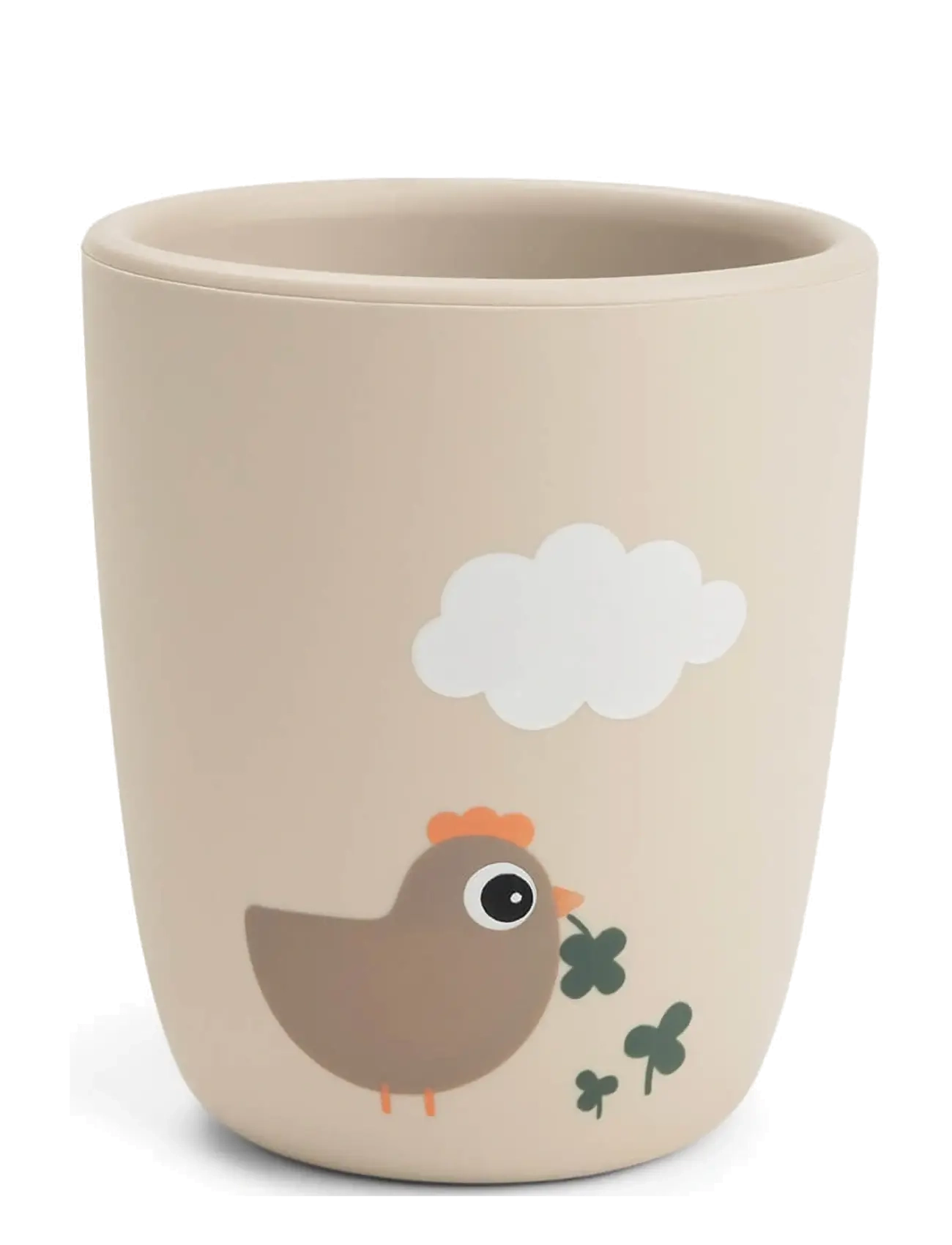 Done by Deer Silicone Mini Mug Tiny Farm Sand, Kop & Mugs, Beige, Str: Ø 6.6X H 7.4CM