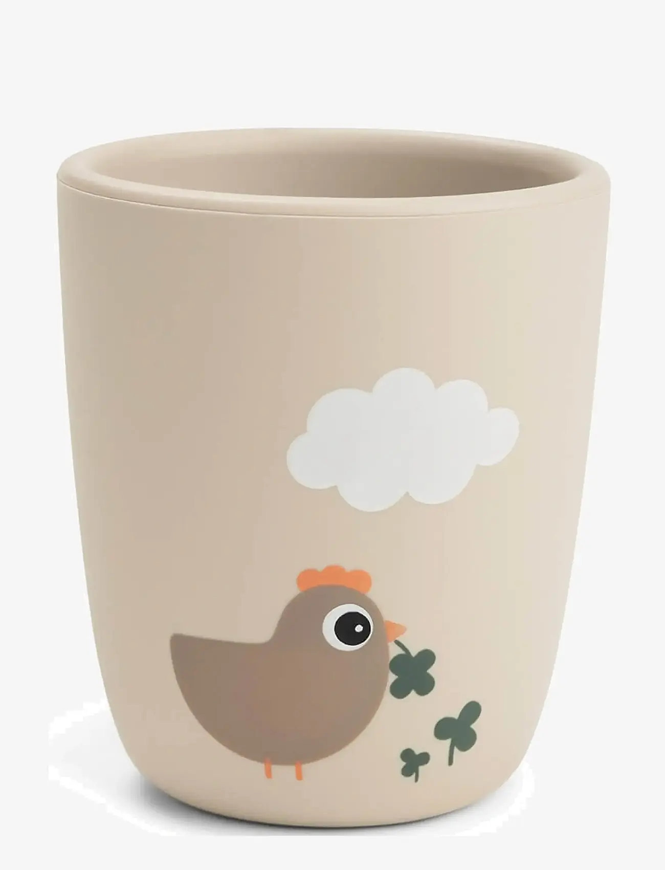 Done by Deer - Silicone mini mug Tiny farm Sand - tassid ja kruusid - sand - 1