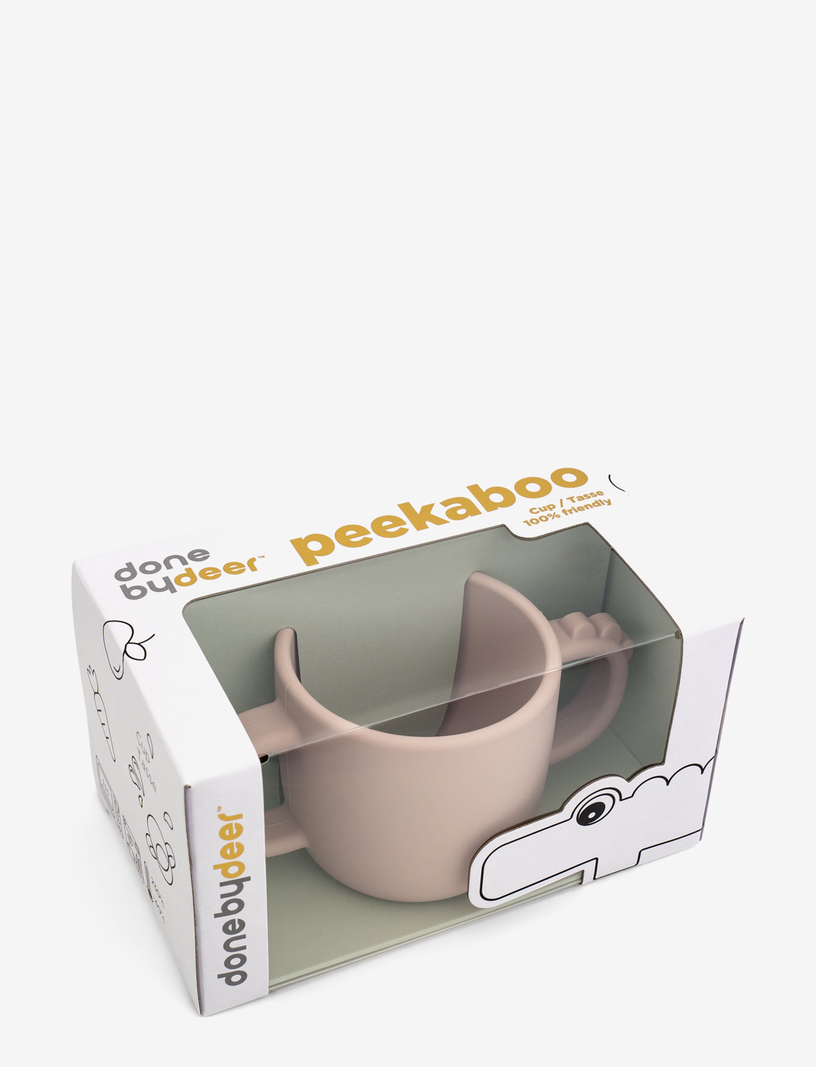 Done by Deer - Peekaboo 2-handle cup Croco Powder - serviessets - powder - 4