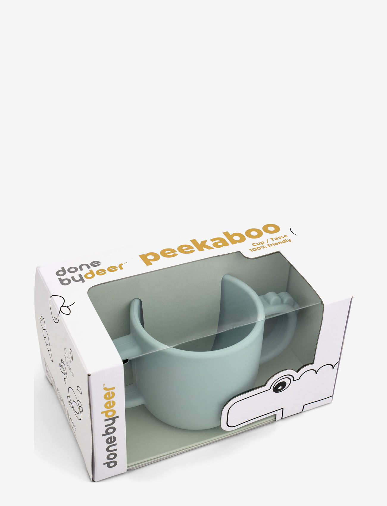 Done by Deer - Peekaboo 2-handle cup Croco Blue - essgeschirr - blue - 3