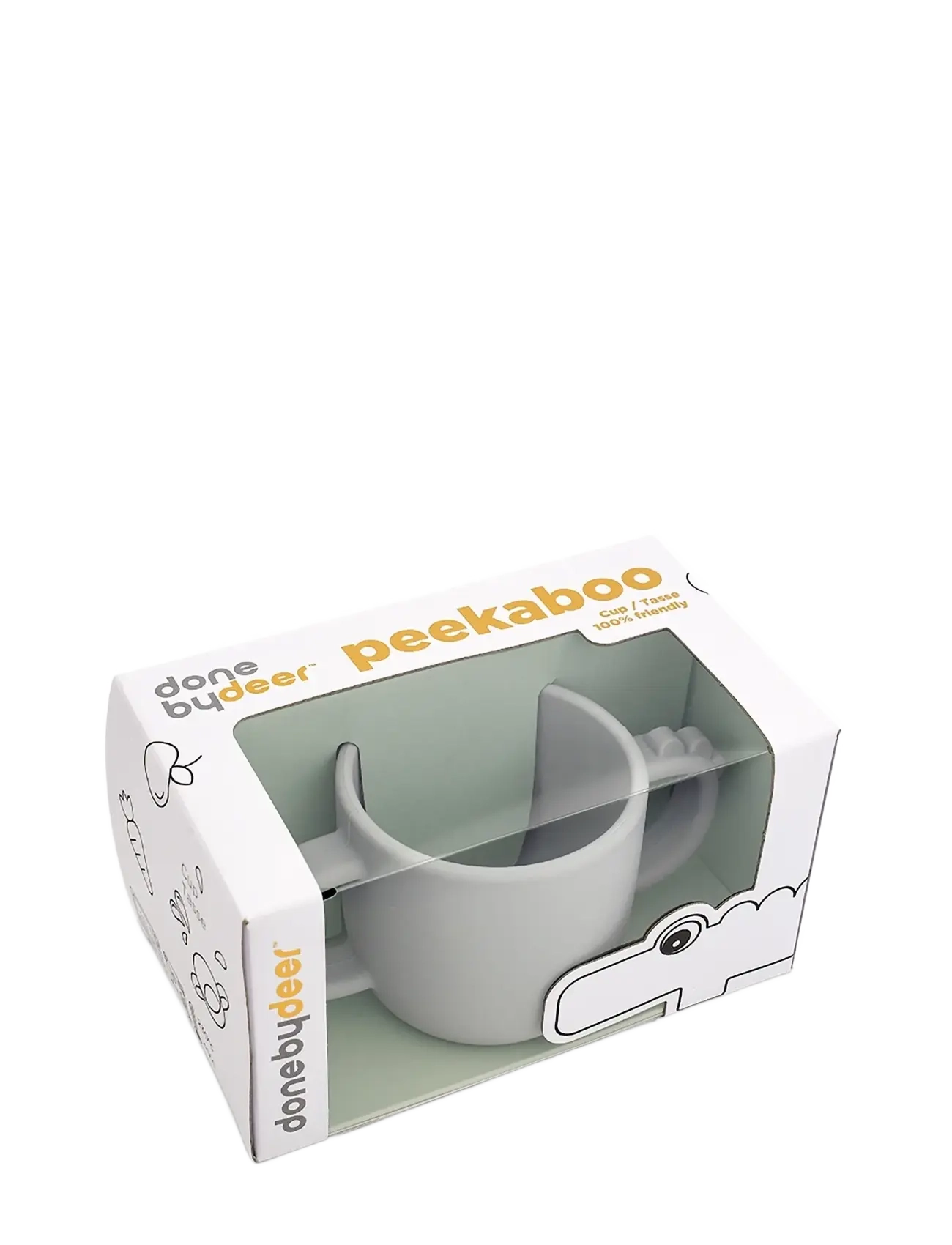 Done by Deer - Peekaboo 2-handle cup Croco Grey - essgeschirr - grey - 4
